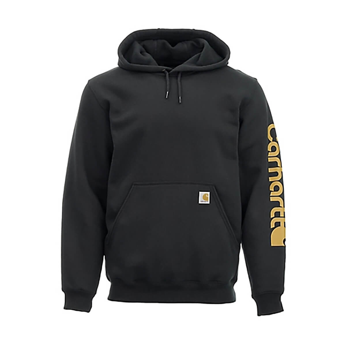 Carhartt Men's Loose Fit Midweight Logo Sleeve Graphic Hoodie - Black