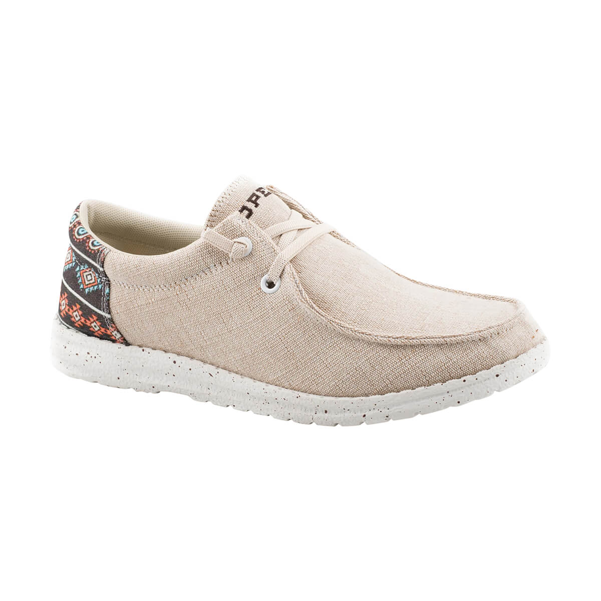 Roper Ladies Aztec Fabric EVA Moc Shoe - Tan