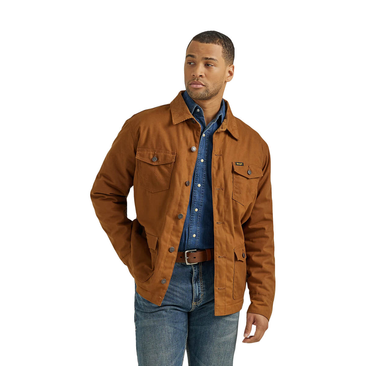 Wrangler Men's Western Lined Canvas Barn Coat - Hay Bale