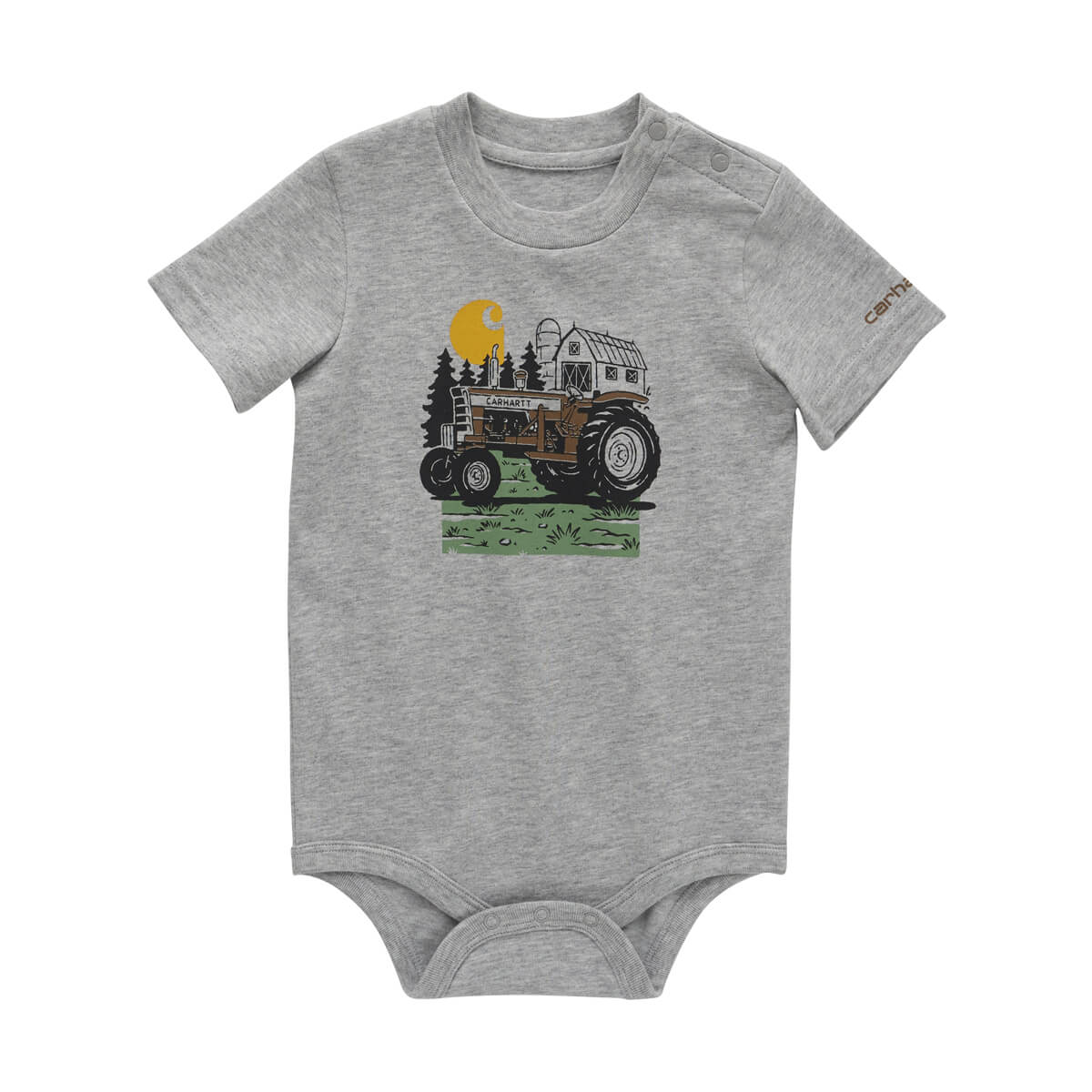 Carhartt Boy's Short Sleeve Pocket Bodysuit - Grey Heather