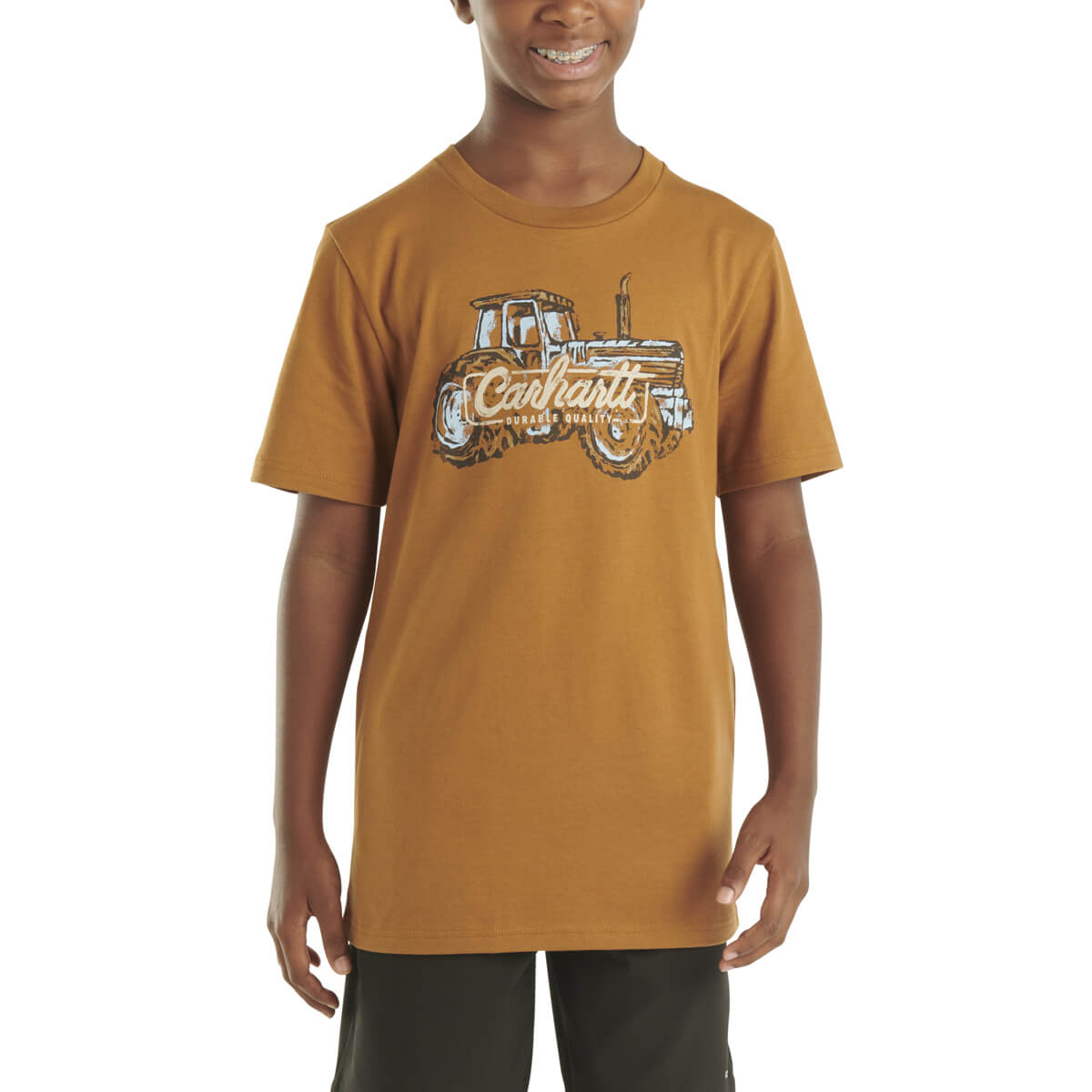 Carhartt Boy's Short Sleeve Tractor T-Shirt - Carhartt Brown