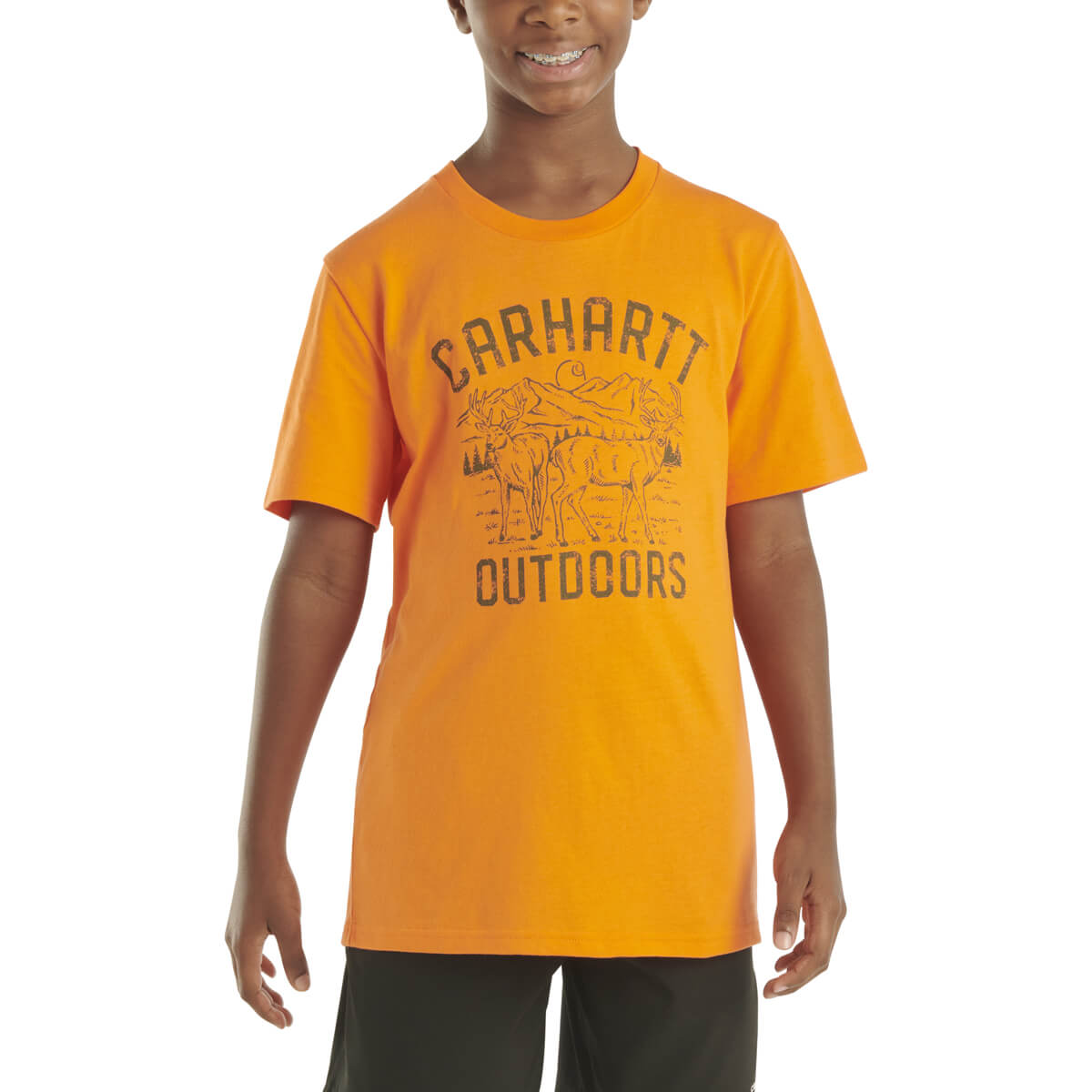 Carhartt Boy's Short Sleeve Deer T-Shirt - Exotic Orange