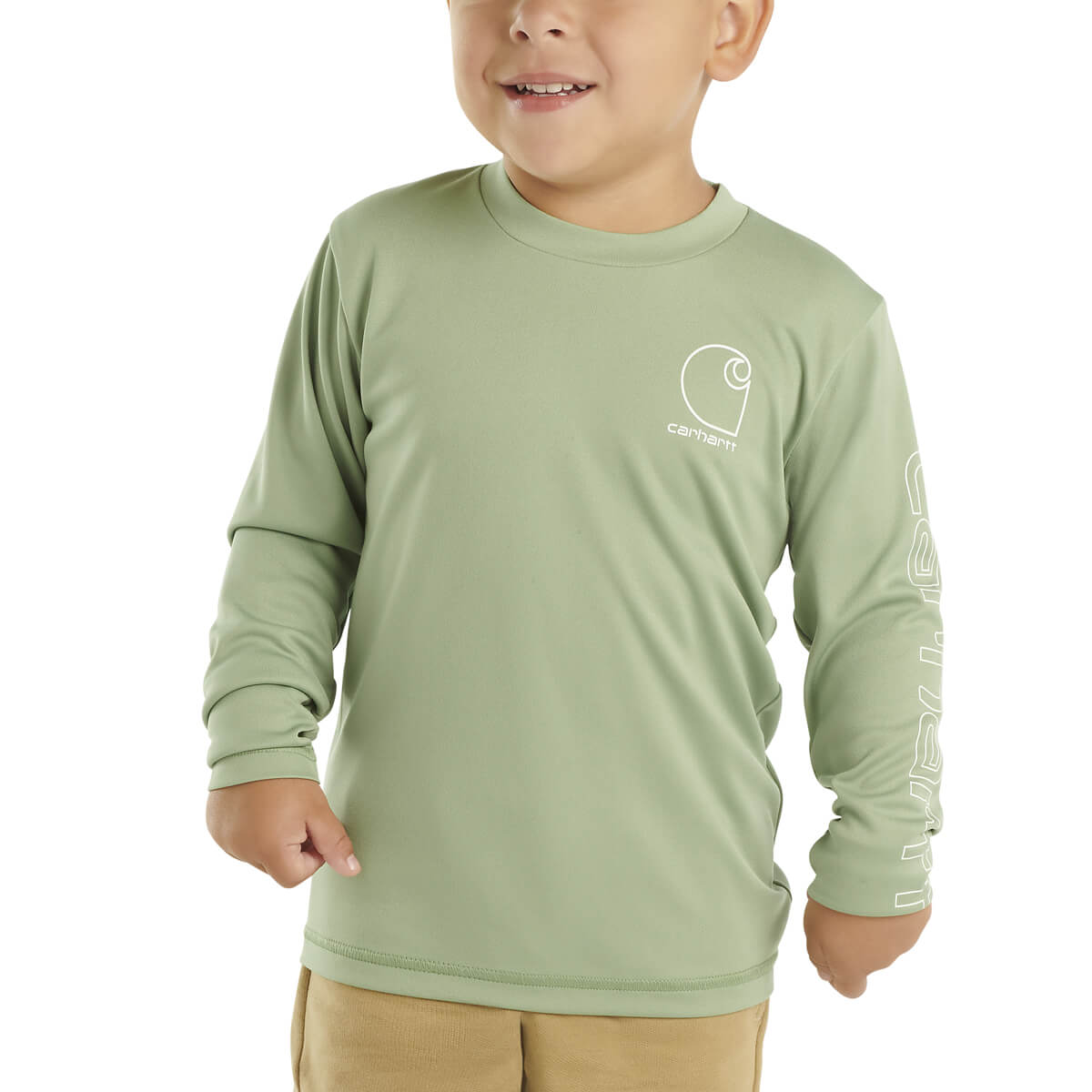 Carhartt Boy's Force® Sun Defender Long Sleeve T-Shirt - Loden Frost