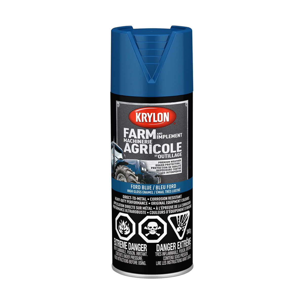 Krylon Farm and Implement Rust Spray Paint - Gloss Ford Blue - 340 g