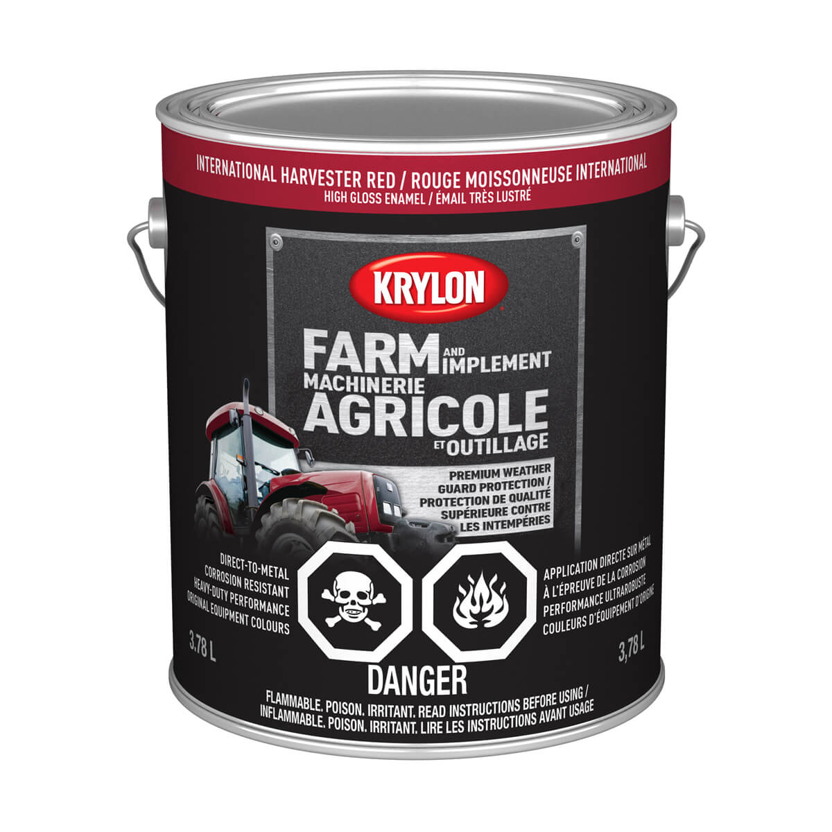 Krylon Farm and Implement Rust Paint - Gloss International Harvester Red - 3.78 L