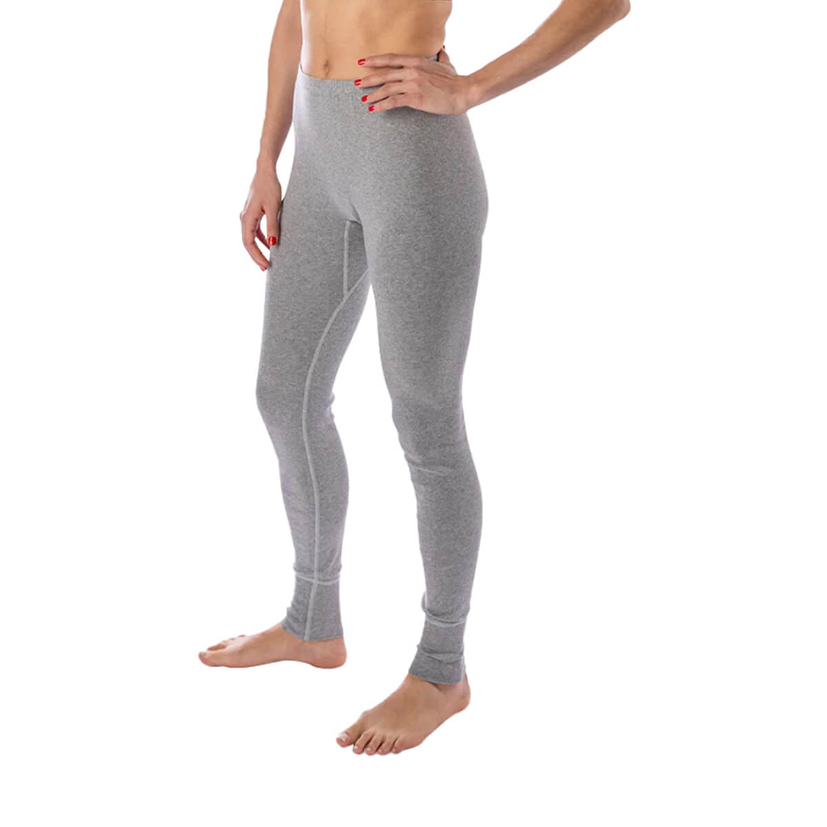 Chill Chasers Cotton Women's Rib Leggings - Grey