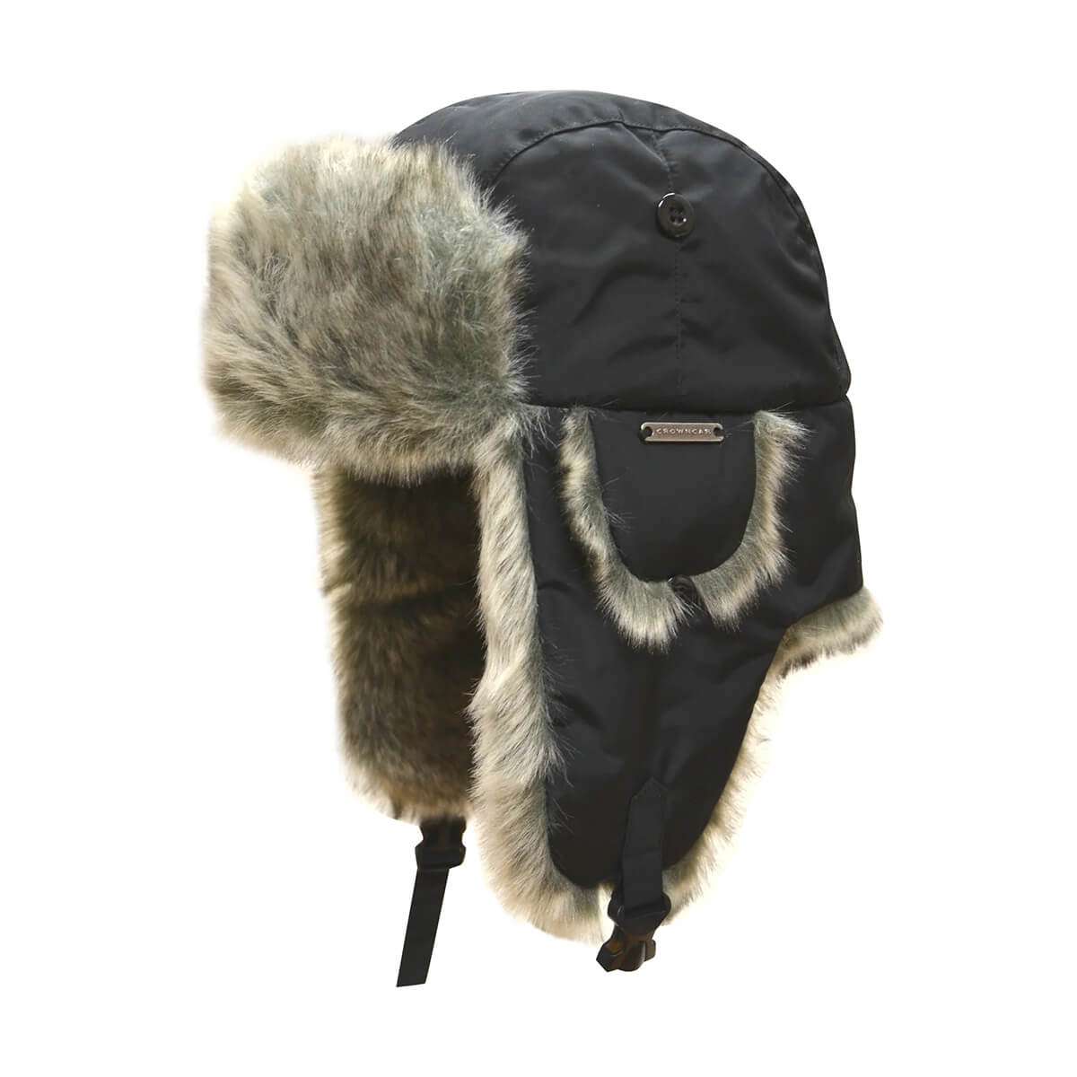 Taslan Aviator Cap with Faux Fur