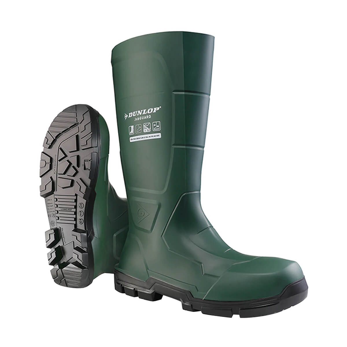 JobGUARD Heavy Duty Men's Wellington Rain Boots - Green