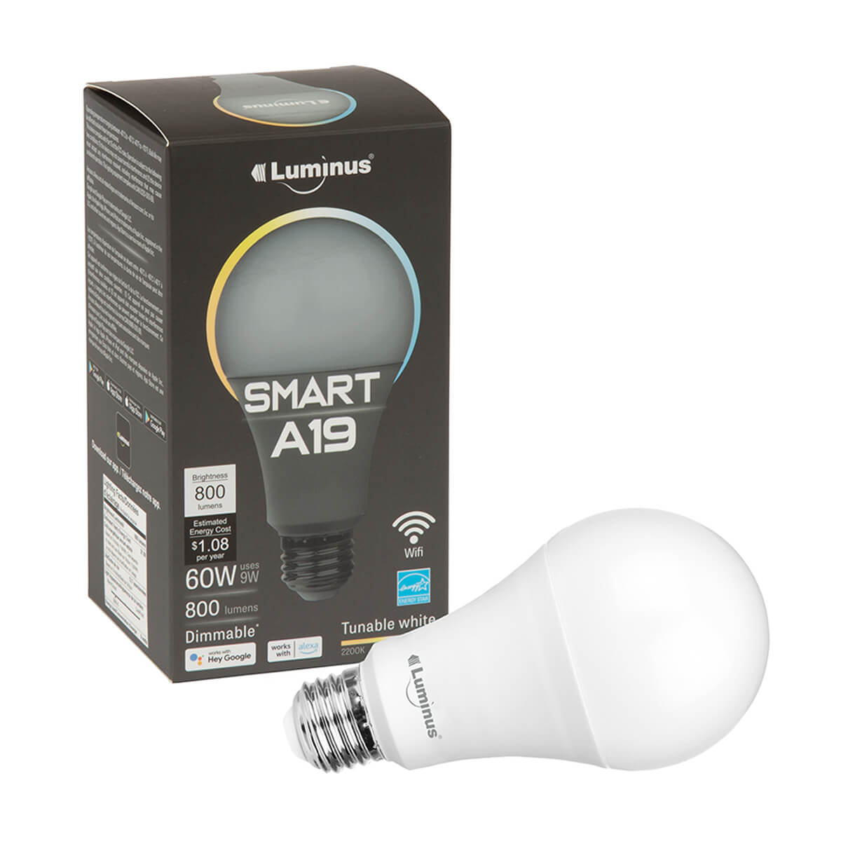 Luminus LED Dimmable Smart Bulb A19 - 60W