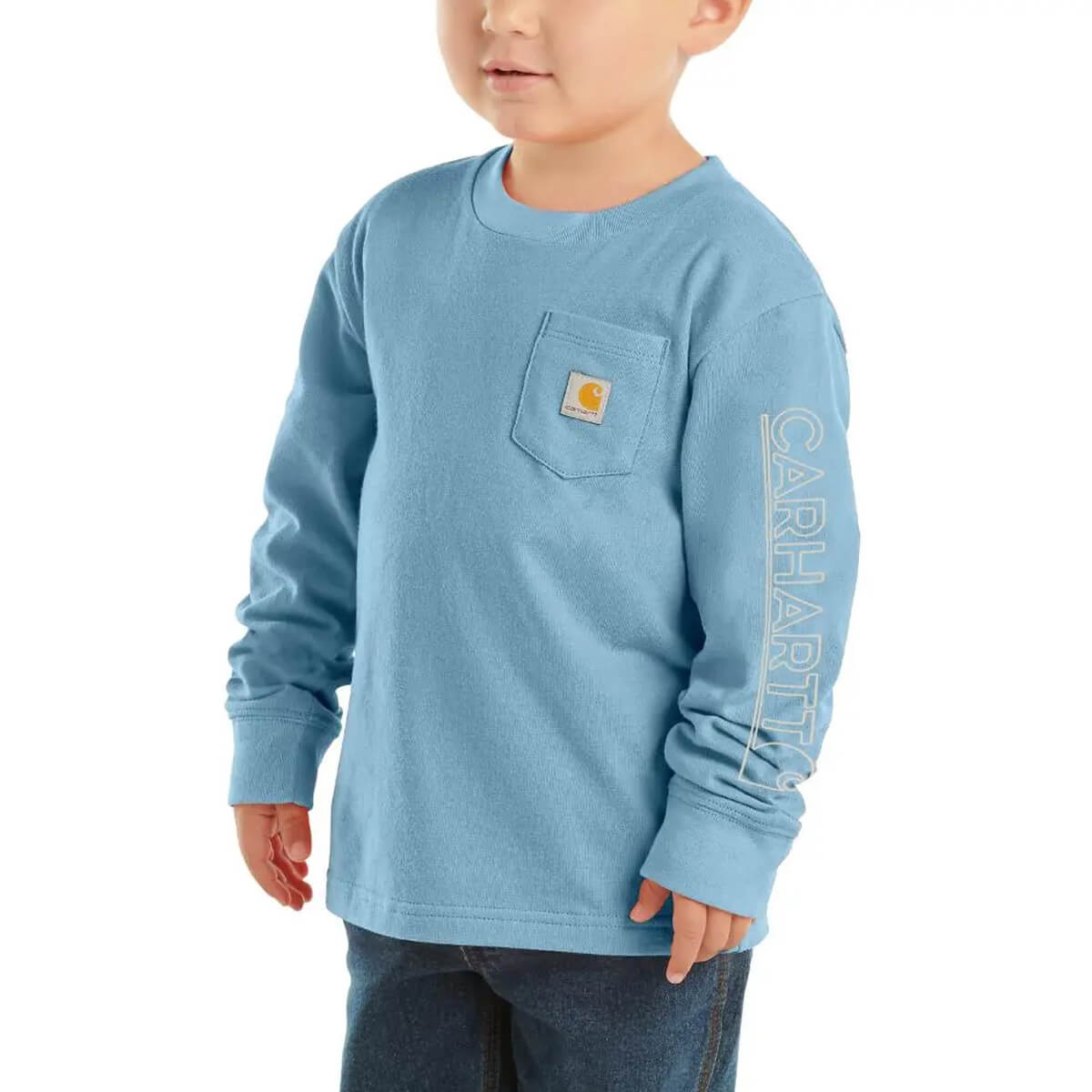 Carhartt Boys' Toddler Long-Sleeve Pocket T-Shirt - Coronet Blue