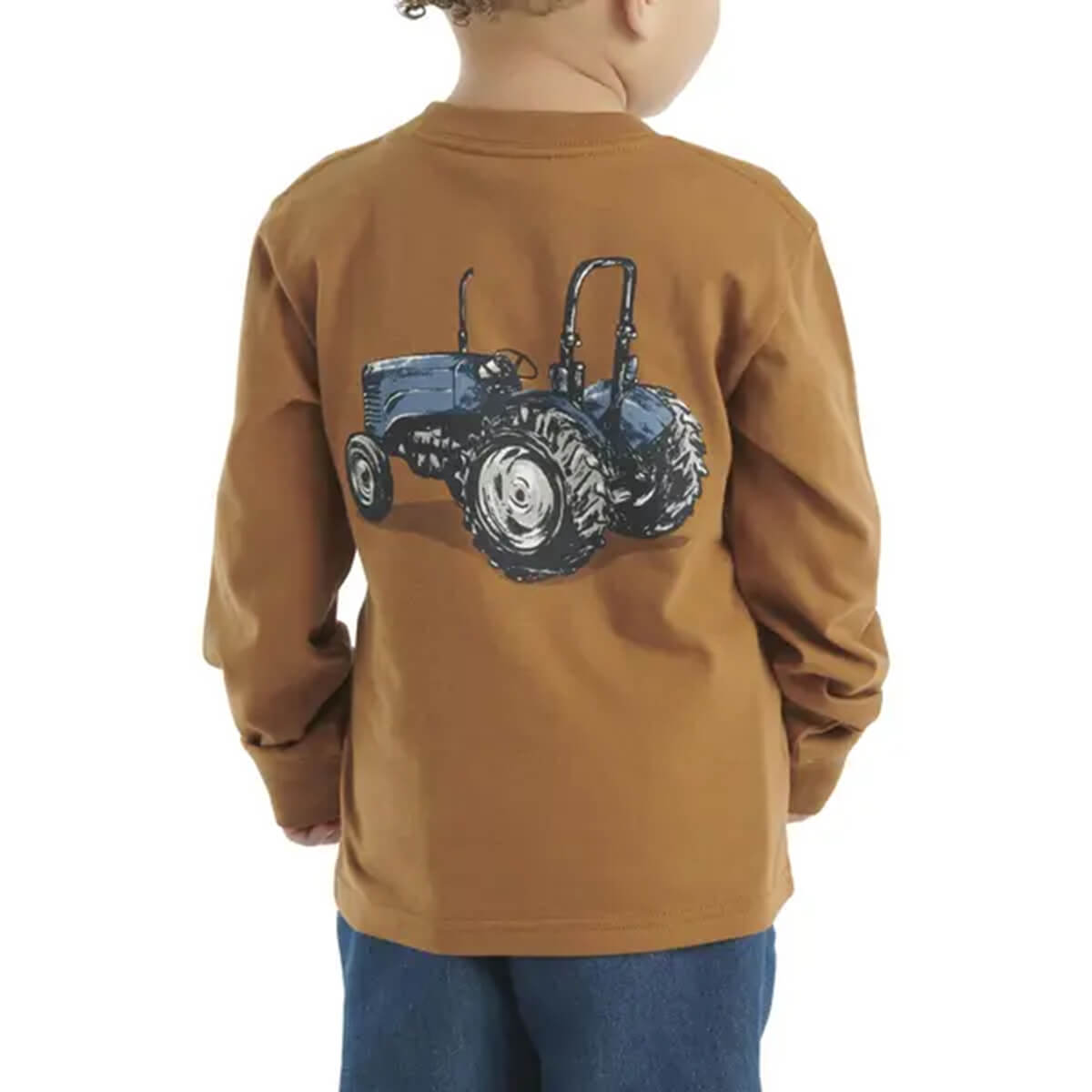 Carhartt Boys' Long Sleeve Toddler Tractor T-Shirt - Brown