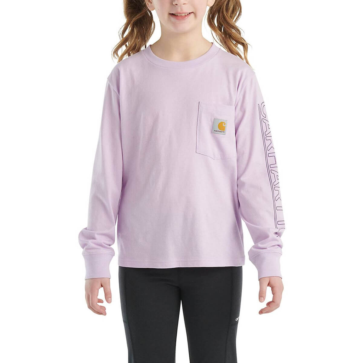 Carhartt Girl's Long-Sleeve Graphic Pocket T-Shirt - Violet Haze