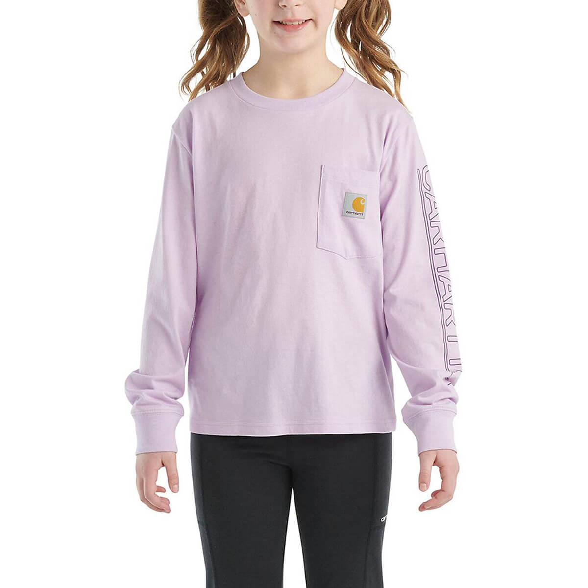 Carhartt Girl's Long-Sleeve Graphic Pocket T-Shirt - Violet Haze