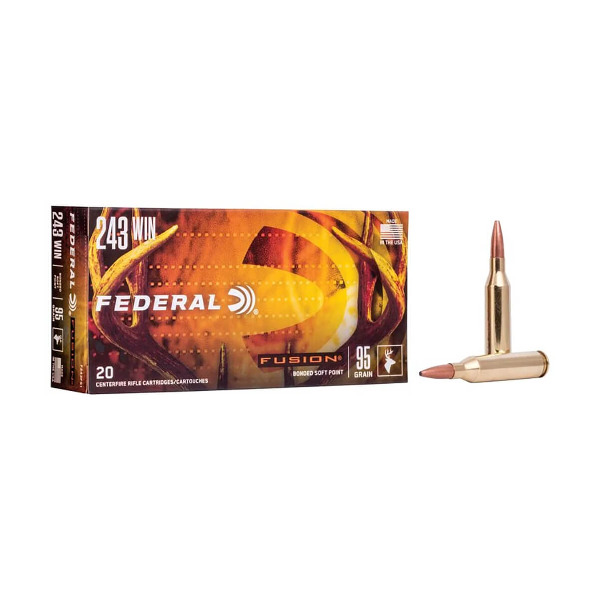 Fusion Rifle 243 Win 95 Grain - 20 Pack