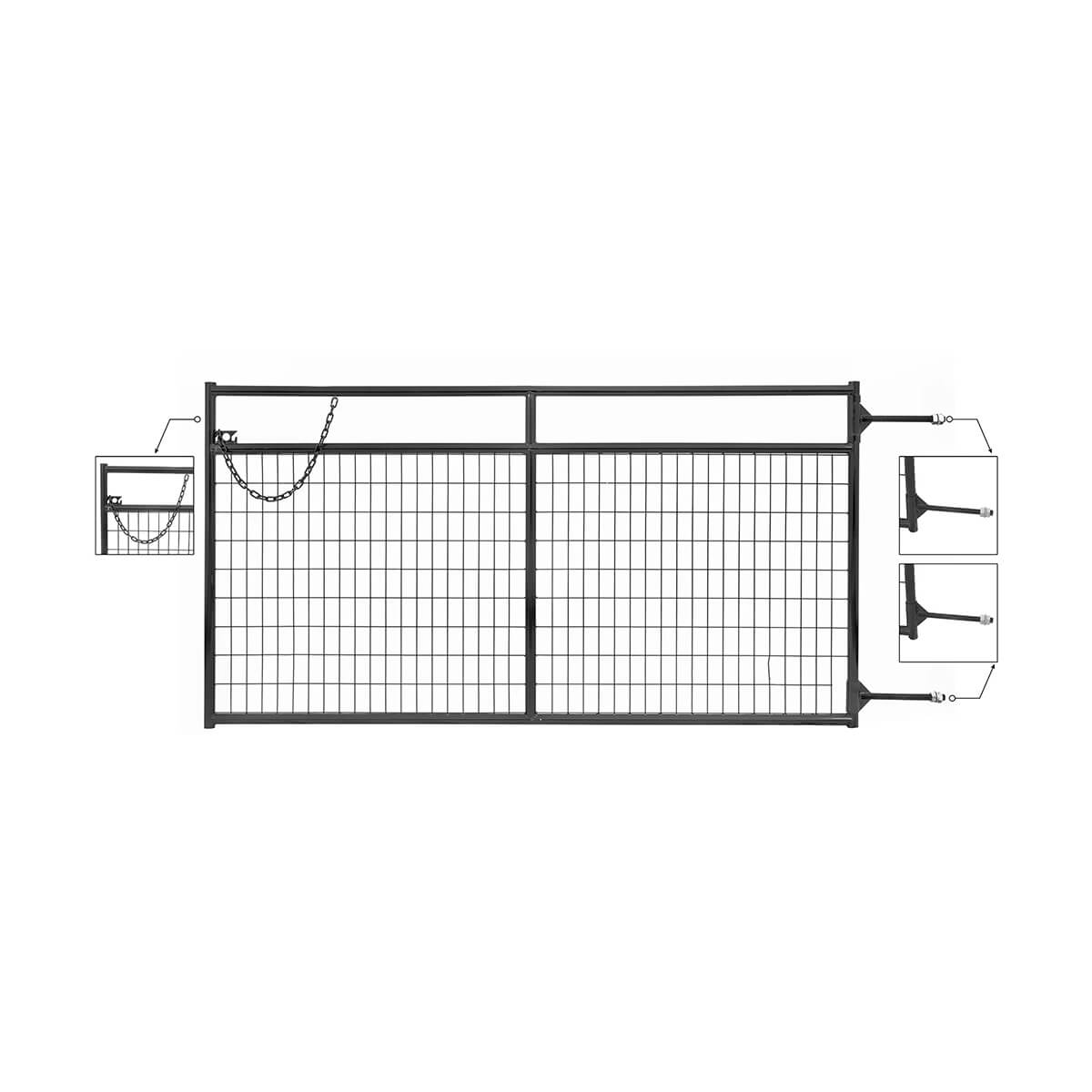 Wire Mesh Farm Gate - 12-ft x 4-ft