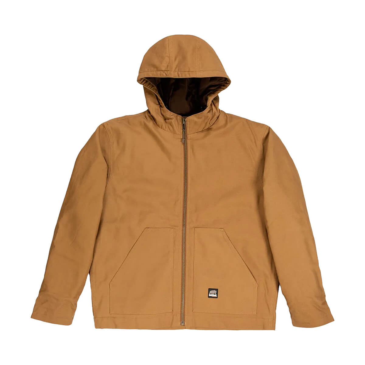 Berne Men's Heritage Duck Hooded Work Jacket - Brown