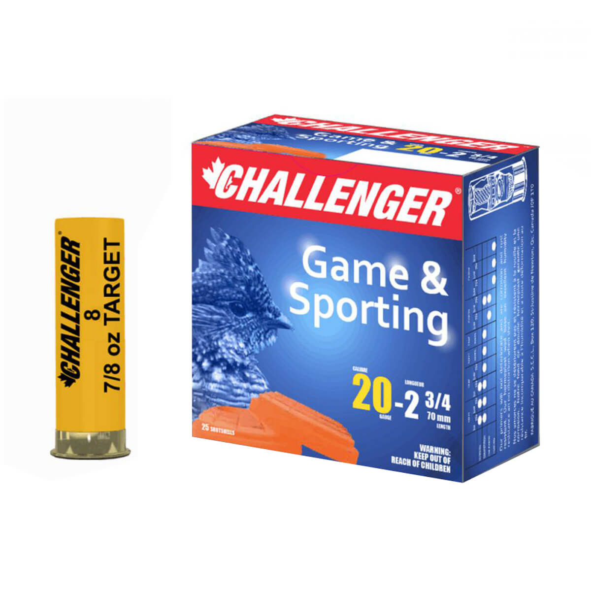 Game & Sporting 20 Gauge 7.5 Shot Size - 2-3/4-in - 25 Pack