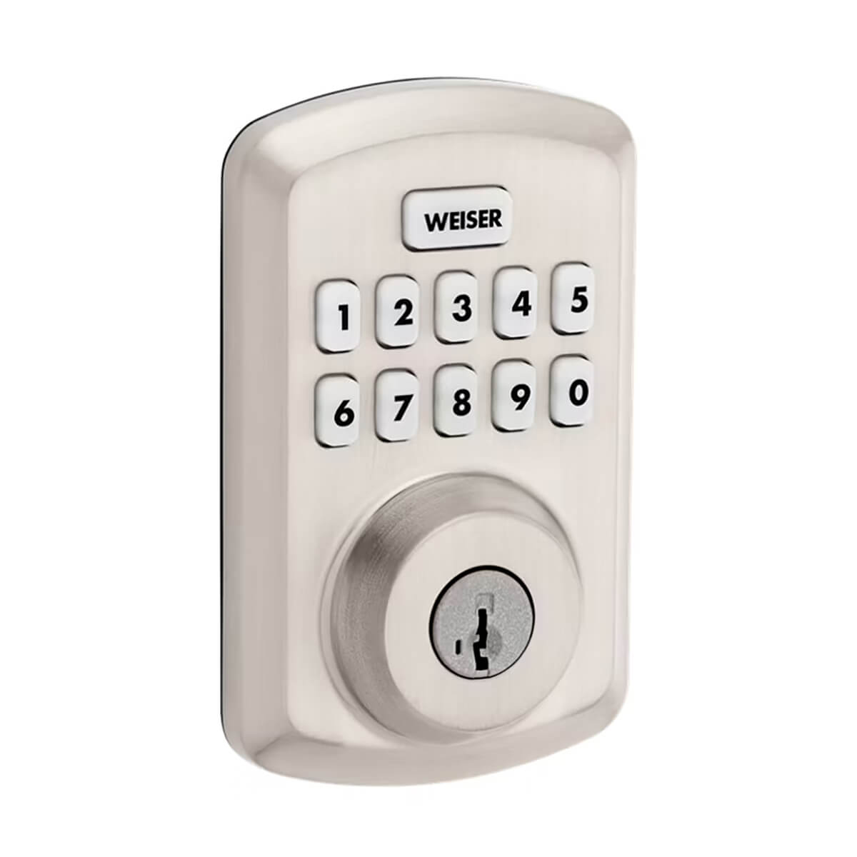 Weiser Powerbolt 3 Satin Nickel Electronic Deadbolt Lock with SmartKey