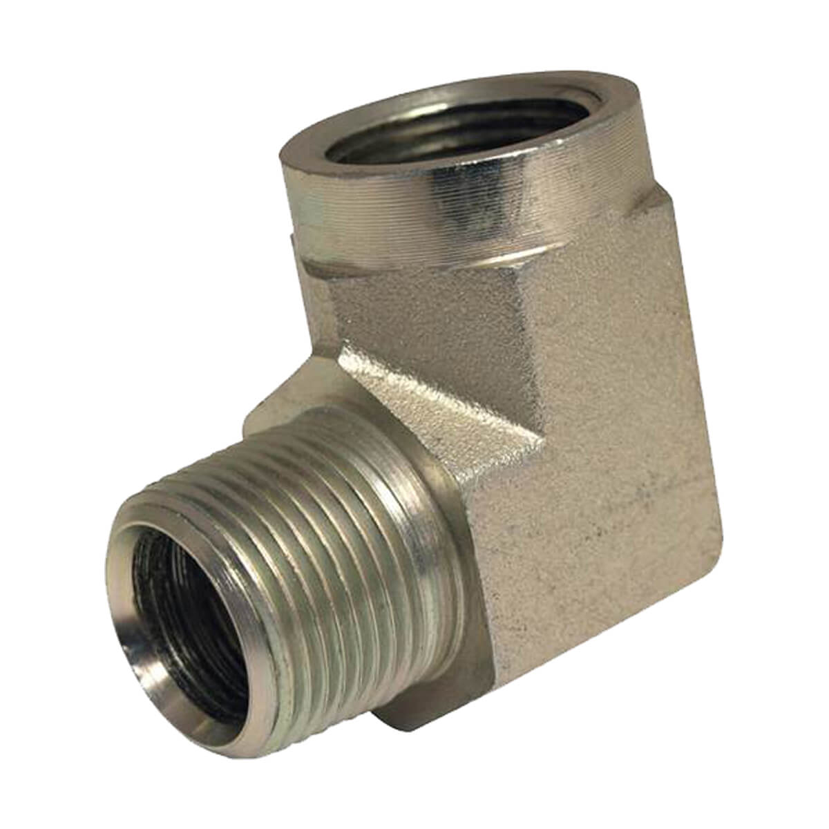 Hydraulic 90° Elbow Pipe Adapter - 1/2-in MPT x 1/2-in FPT