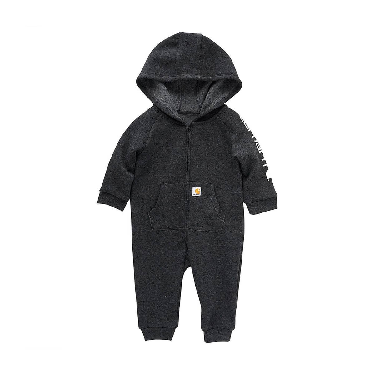 Carhartt Infant Boys' Long-Sleeve Zip-Front Hooded Heather Coverall - Black Heather Carhartt Infant Boys' Long-Sleeve Zip-Front Hooded Heather Coverall - Black Heather
