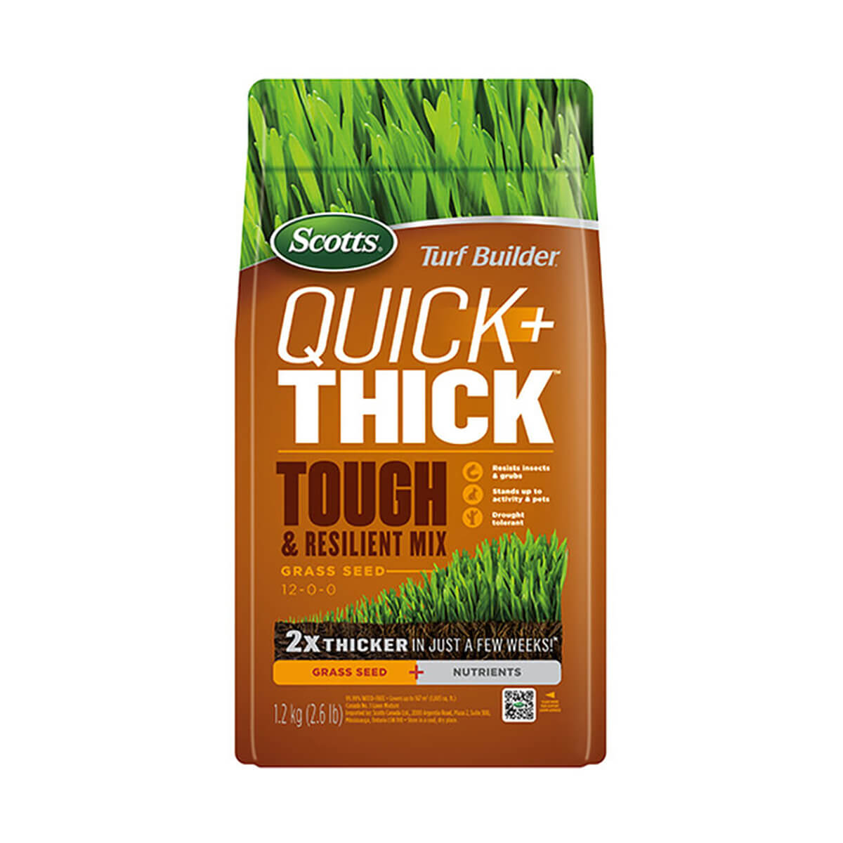 Scotts® Turf Builder® Quick + Thick Tough & Resilient Mix Grass Seed - 1.2 kg