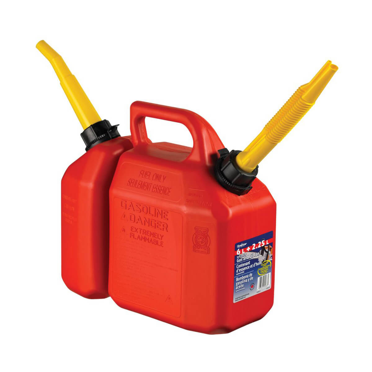 2-in-1 Jerry Can Combo - Oil 2.25 L & Gas 6 L