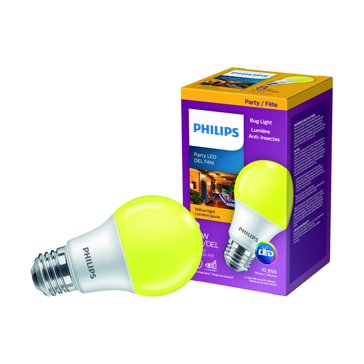 Philips LED A19 Light Bulb - 60W - Yellow