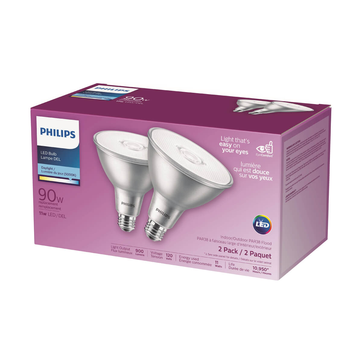 Philips LED PAR38 Light Bulb - 90W - Daylight - 2 Pack