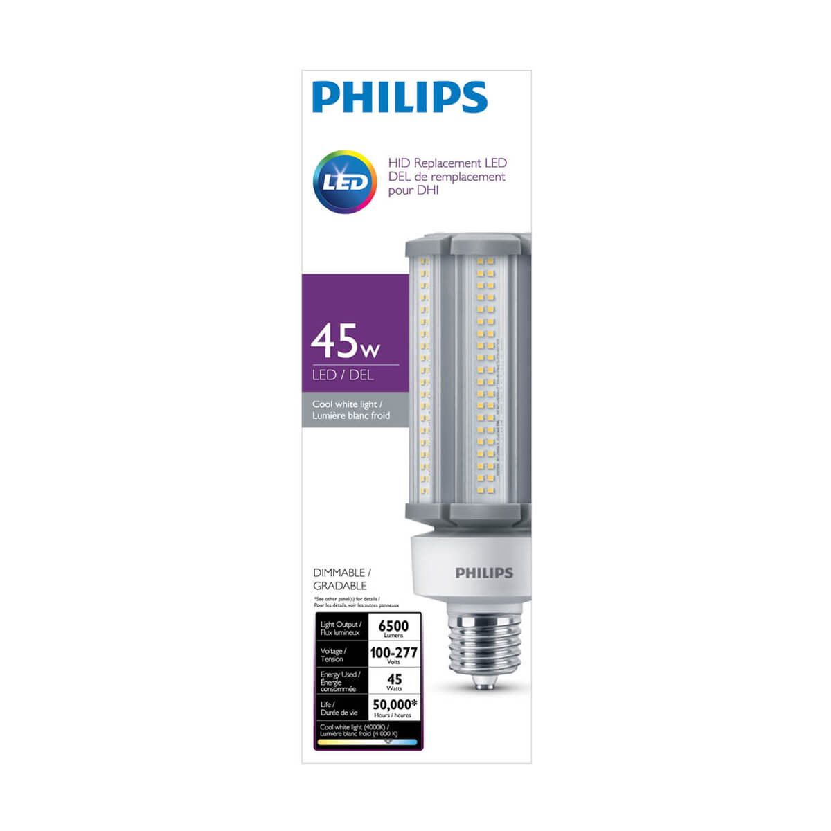 Philips LED 6500LUM Corn Cob Light Bulb - 45W
