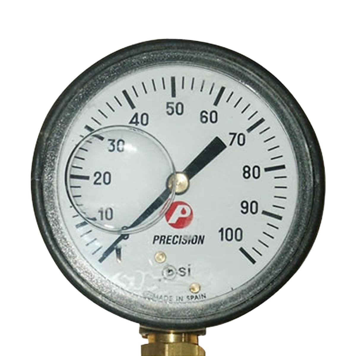 Glycerin Filled Bottom Mount Pressure Gauge - 100 PSI