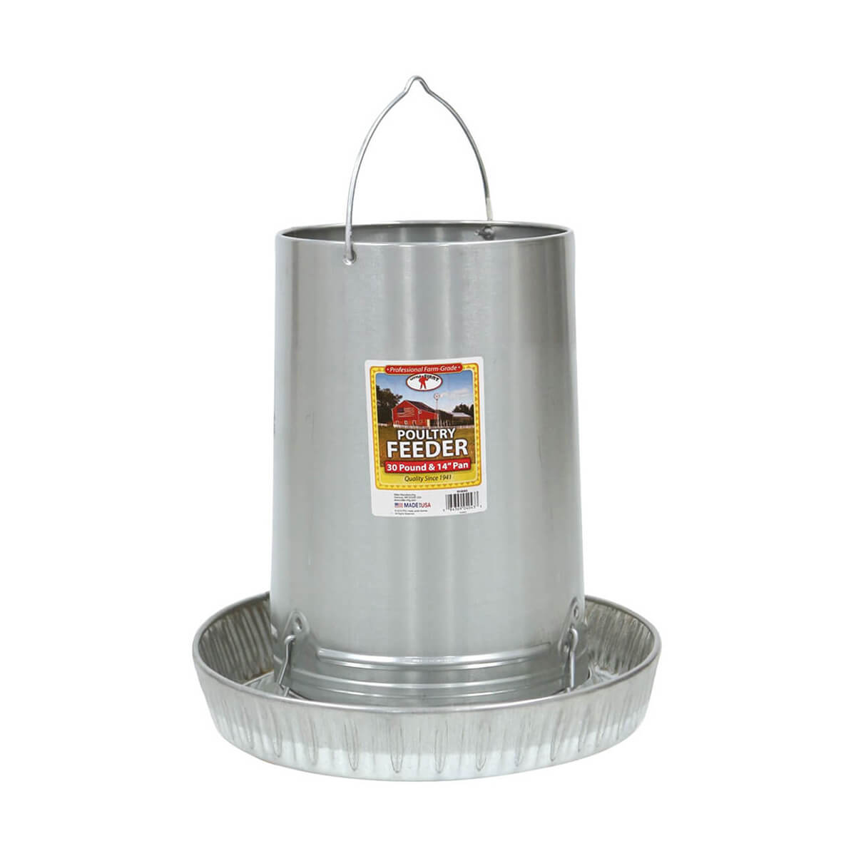 Hanging Poultry Feeders with Medium Pan - 50 lb Capacity