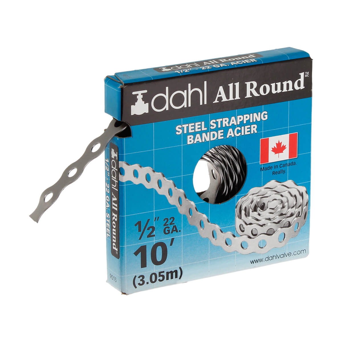 Steel 22 Gauge All Round Strapping - 1/2-in x 10-ft