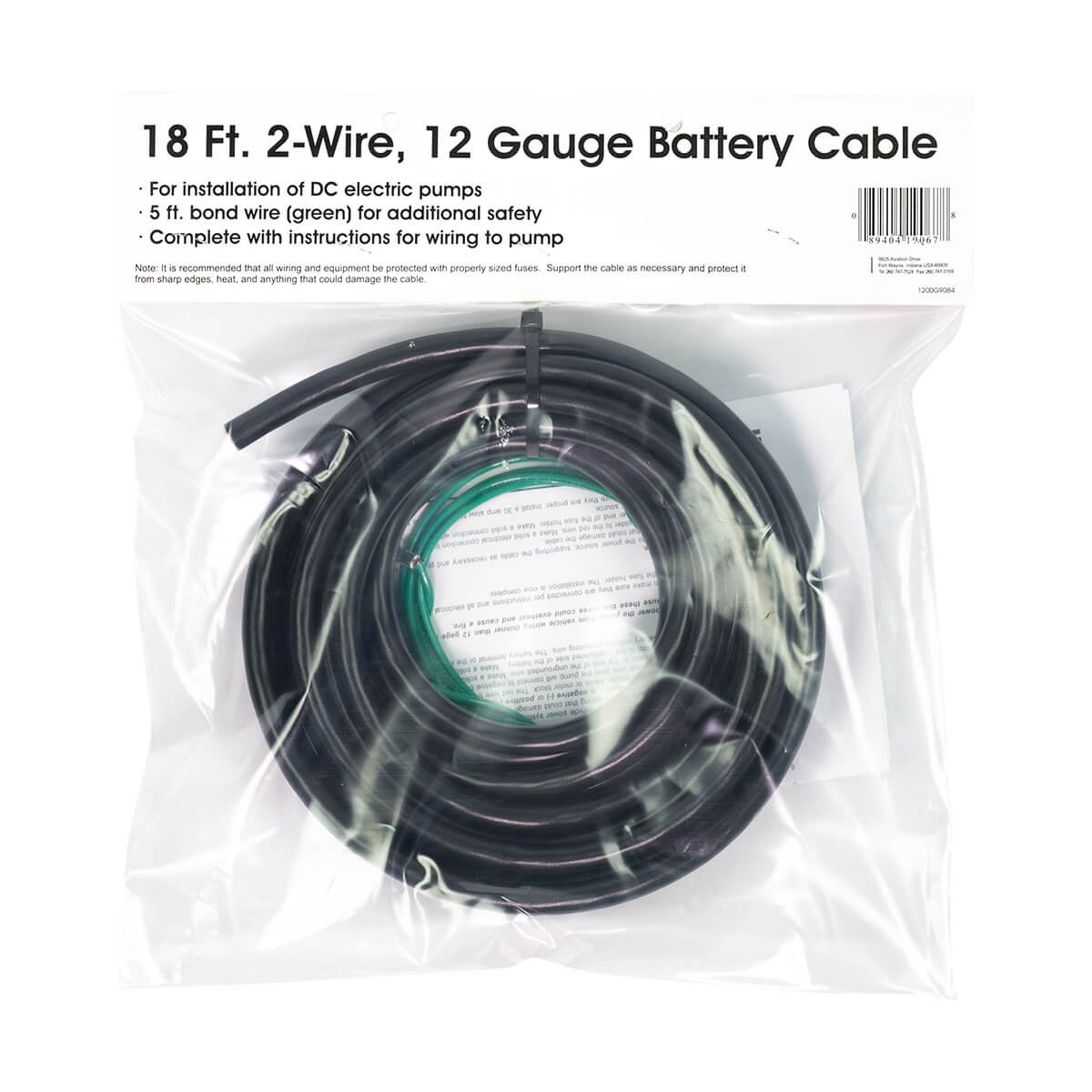 12 Gauge Battery Cable - 18-ft