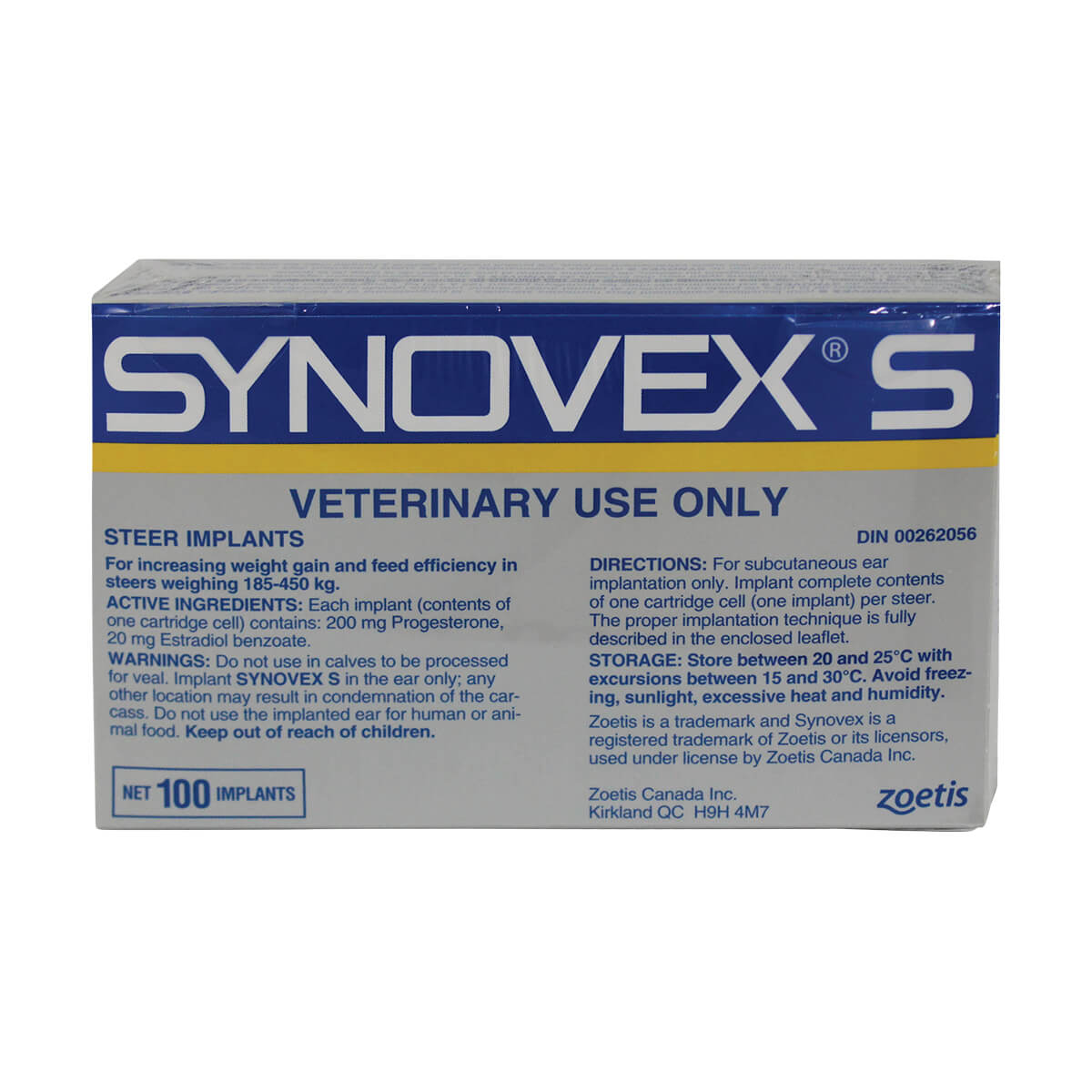 Synovex S Implants - 100 Pack