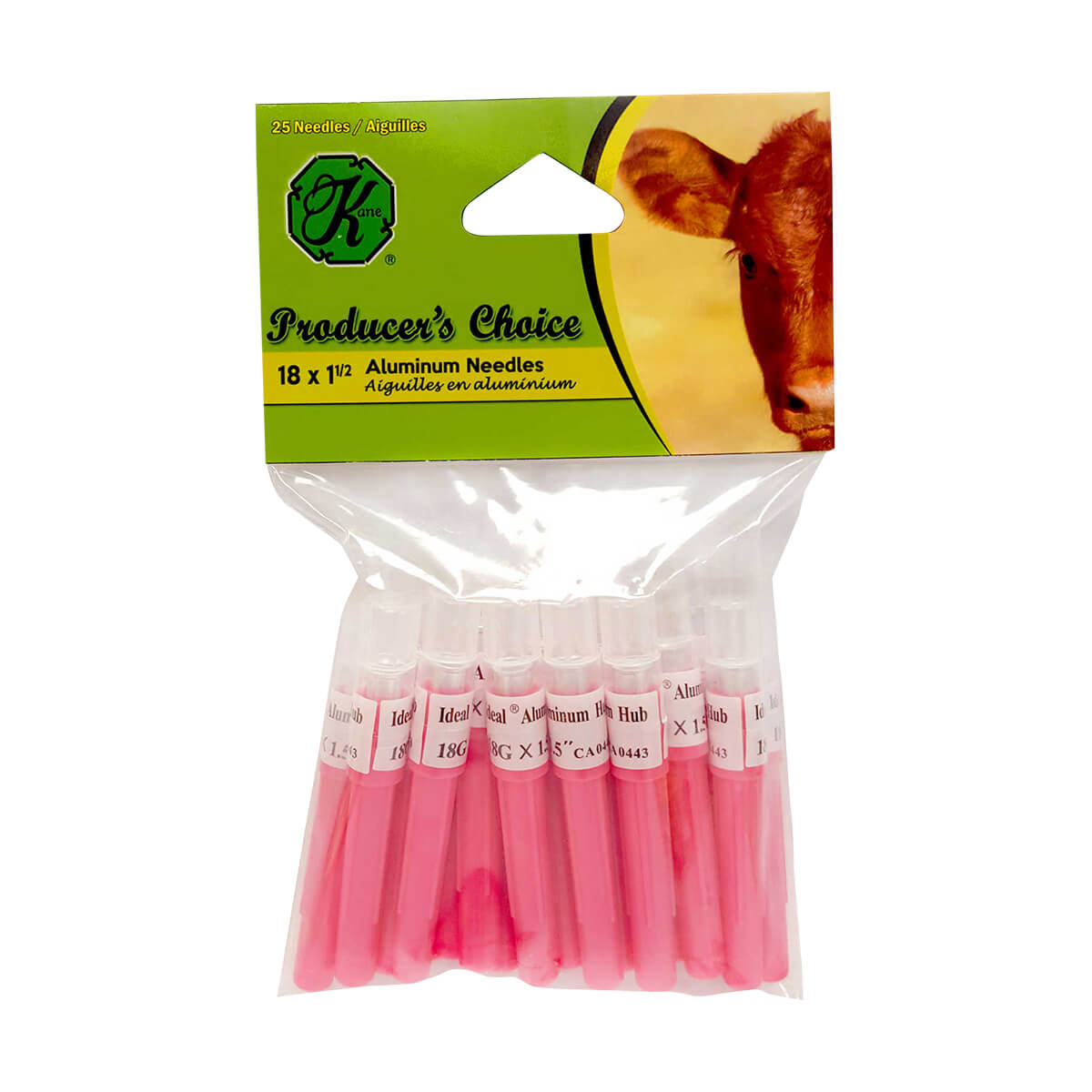 Disposable  Aluminum Needles 25 pack - 18 x 1-1/2-in