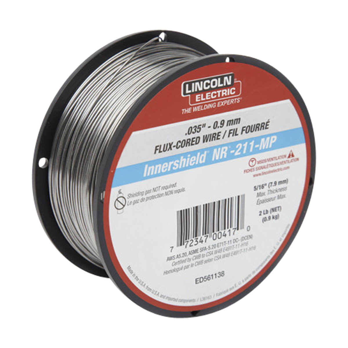 Lincoln Innershield Mig Wire - .035 2 lb NR211MP