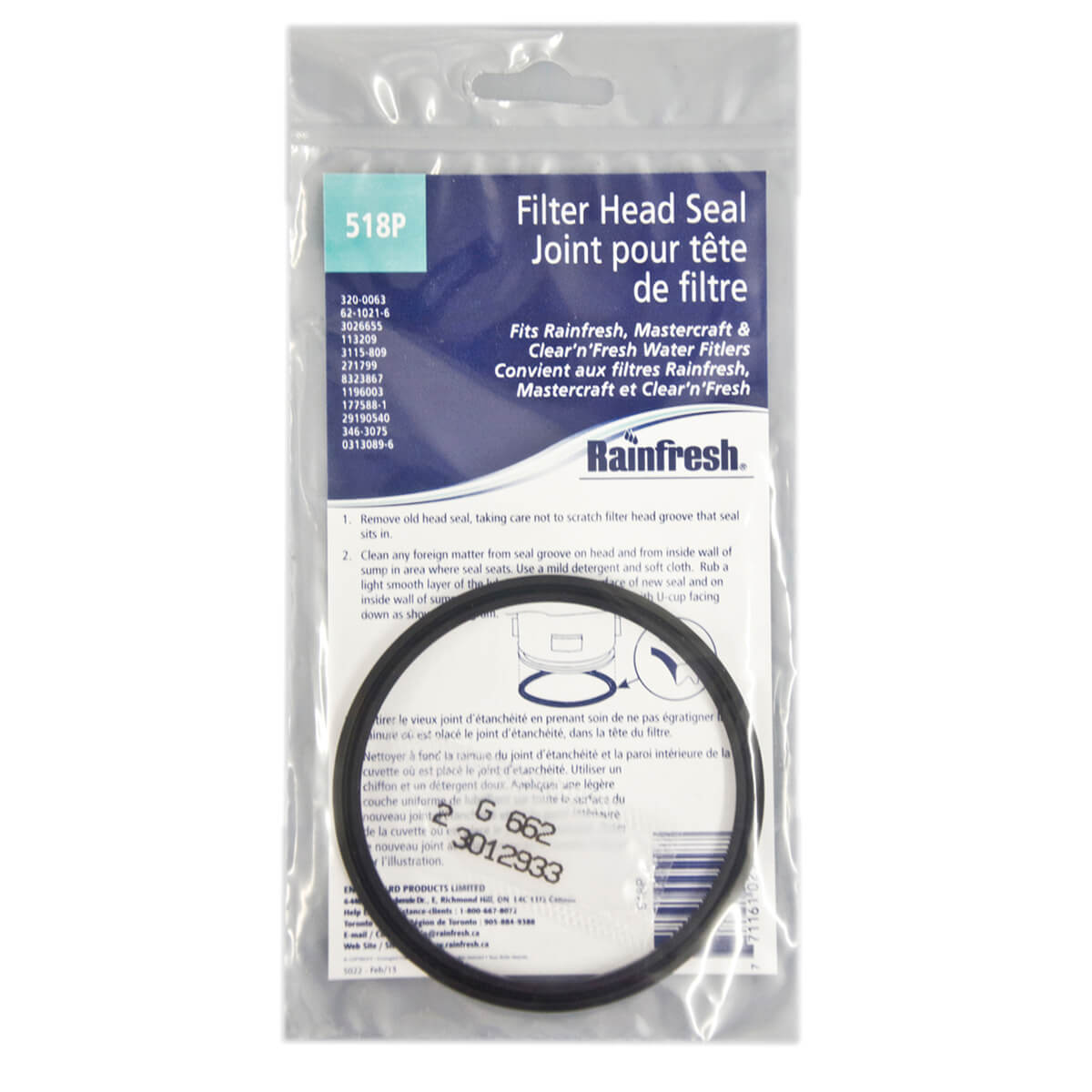 Rainfresh Filter Head Seal - 518P