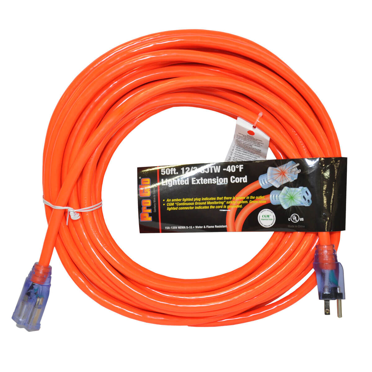 Pro Glo® Extension Cords - 50-ft - 300V - CGM
