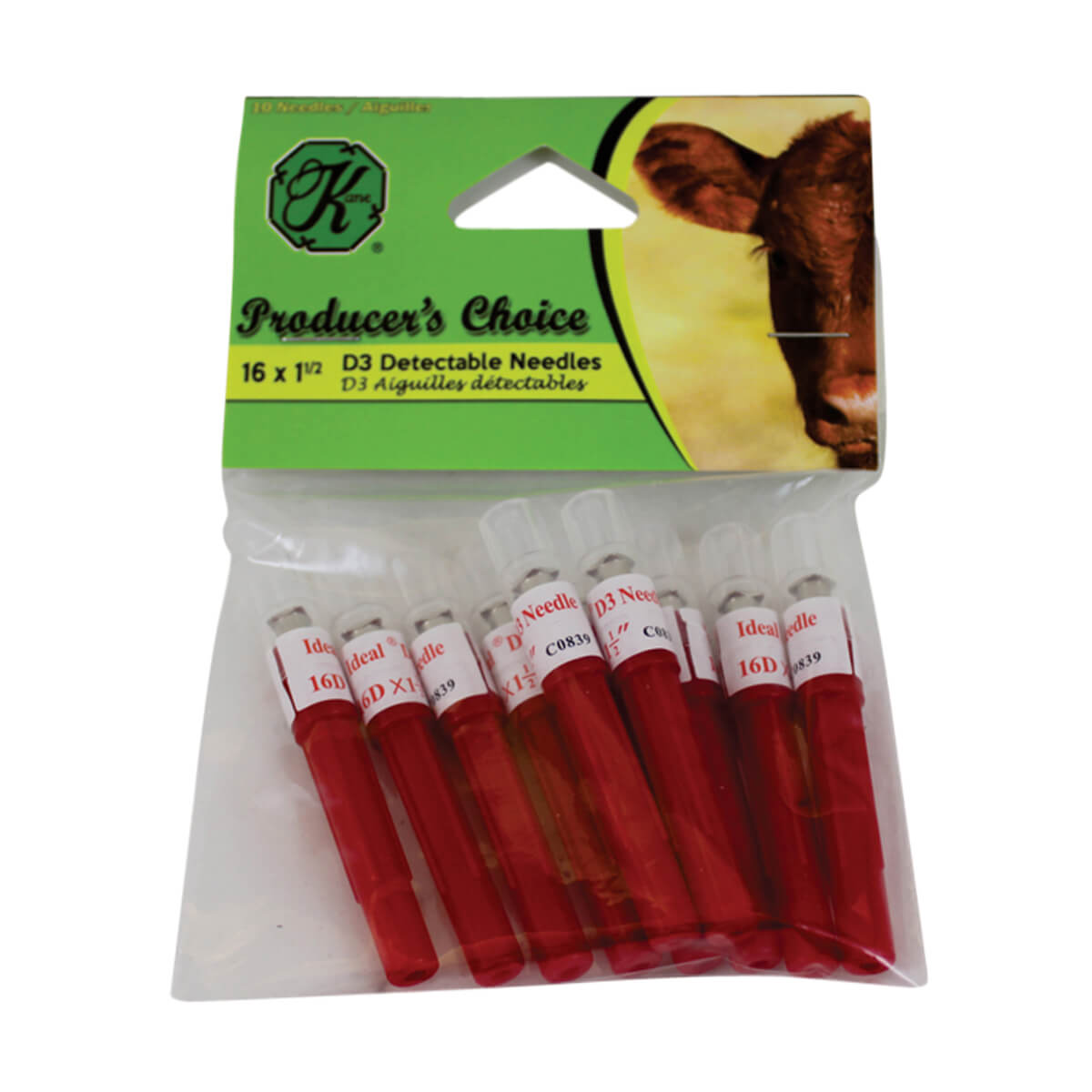 D3 Detectable Needles - 10 pack - 16 x 1-1/2-in
