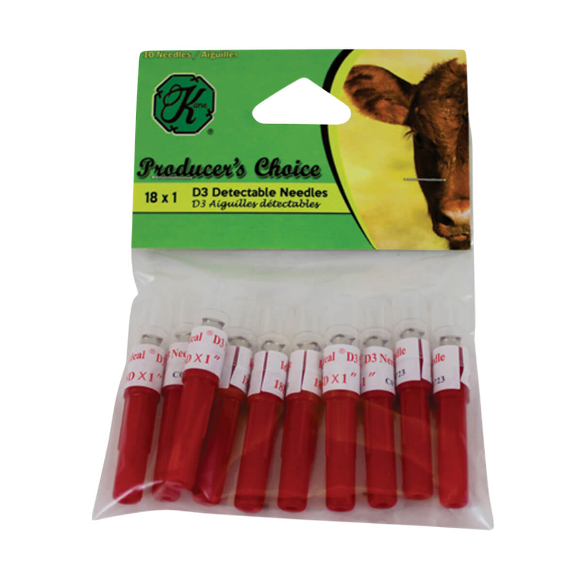 D3 Detectable Needles - 10 pack - 18 x 1-in