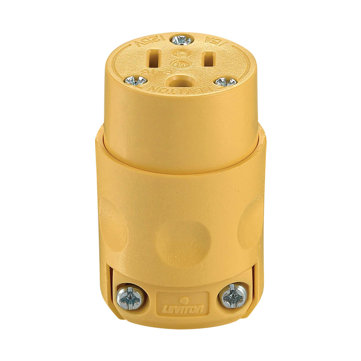 Yellow PVC Connector 2PO 3WI 15A - 125V