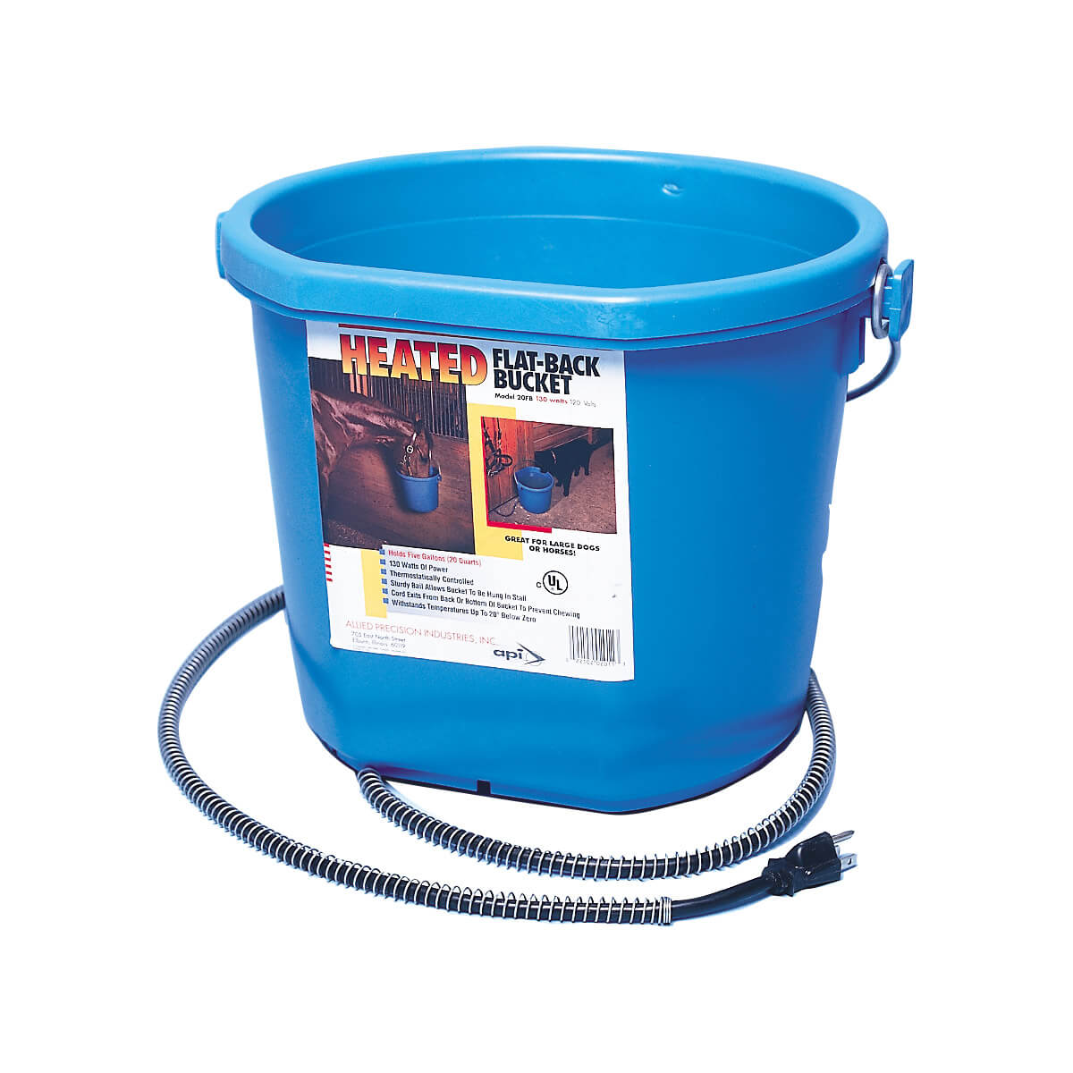 Heated Flat Back Bucket - 5 gallons