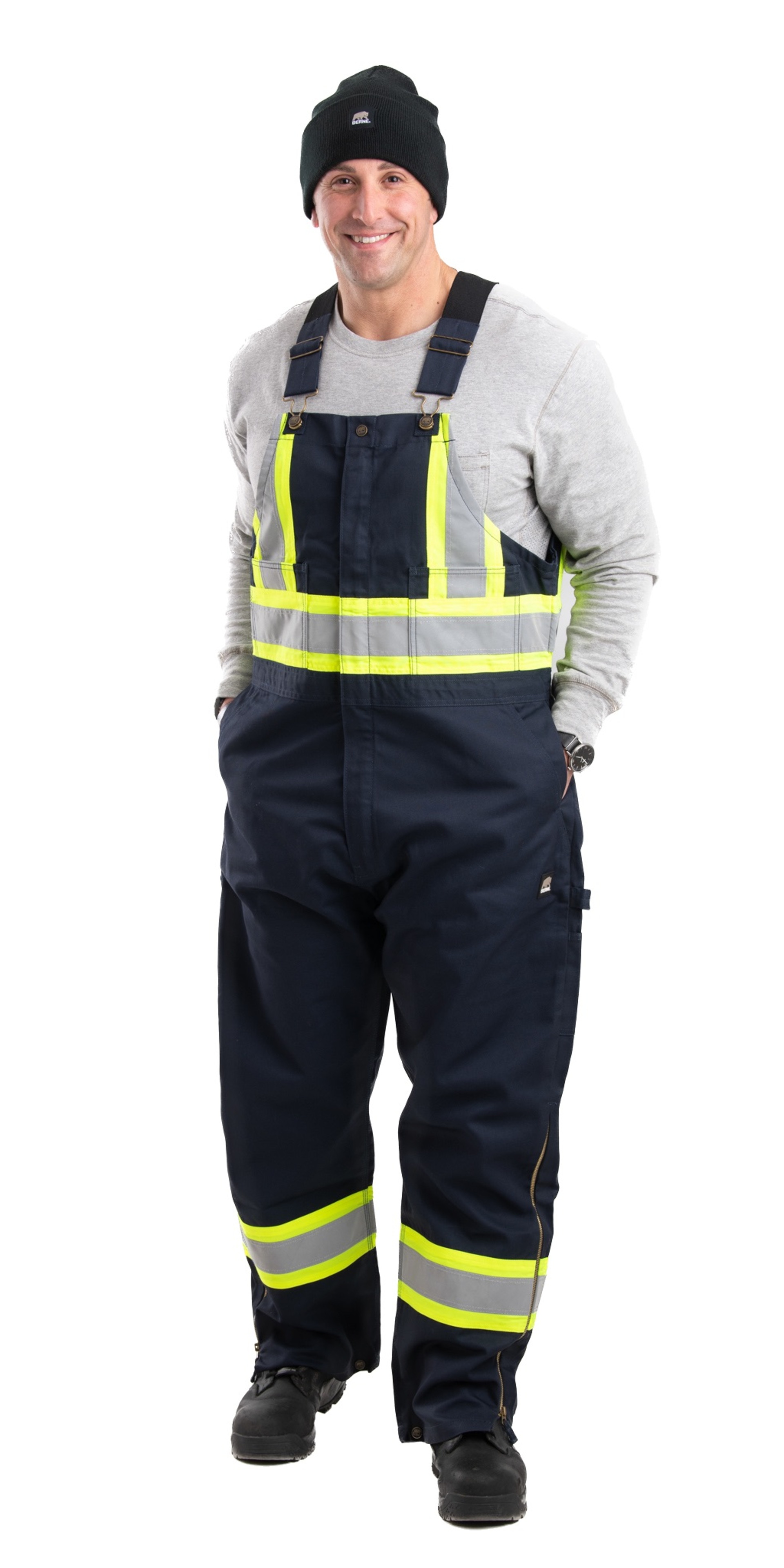 Safety Striped Unlined Bib Overall