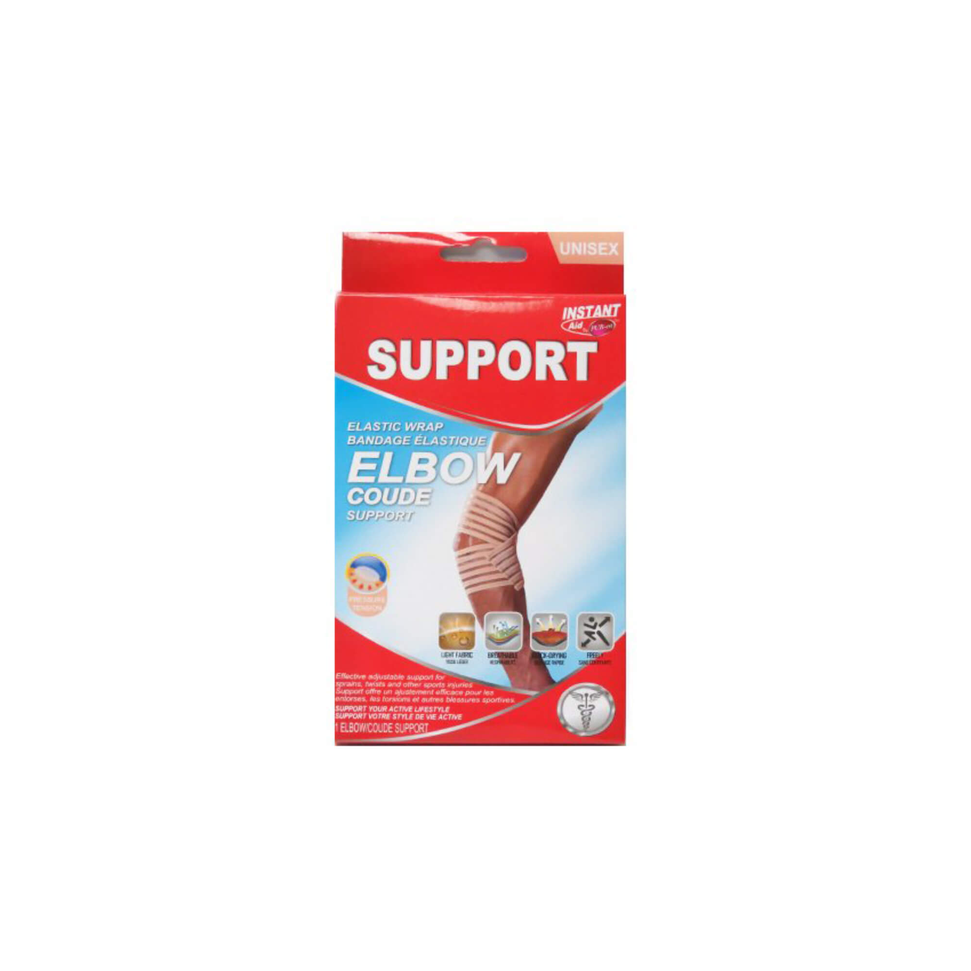 Instant Aid By Purest Elastic Wrap Elbow Support 312970