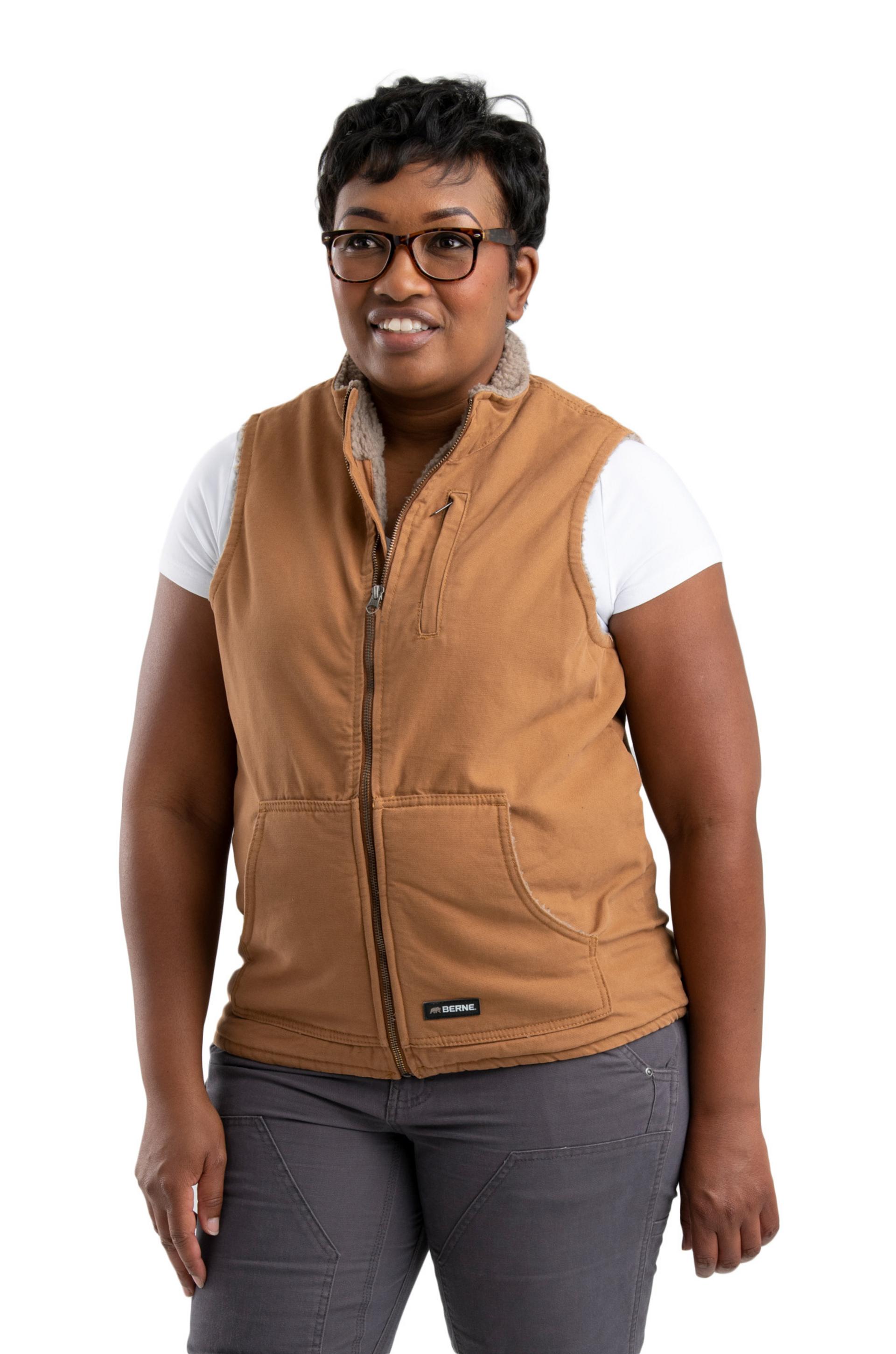Women's Sherpa-Lined Softstone Duck Vest