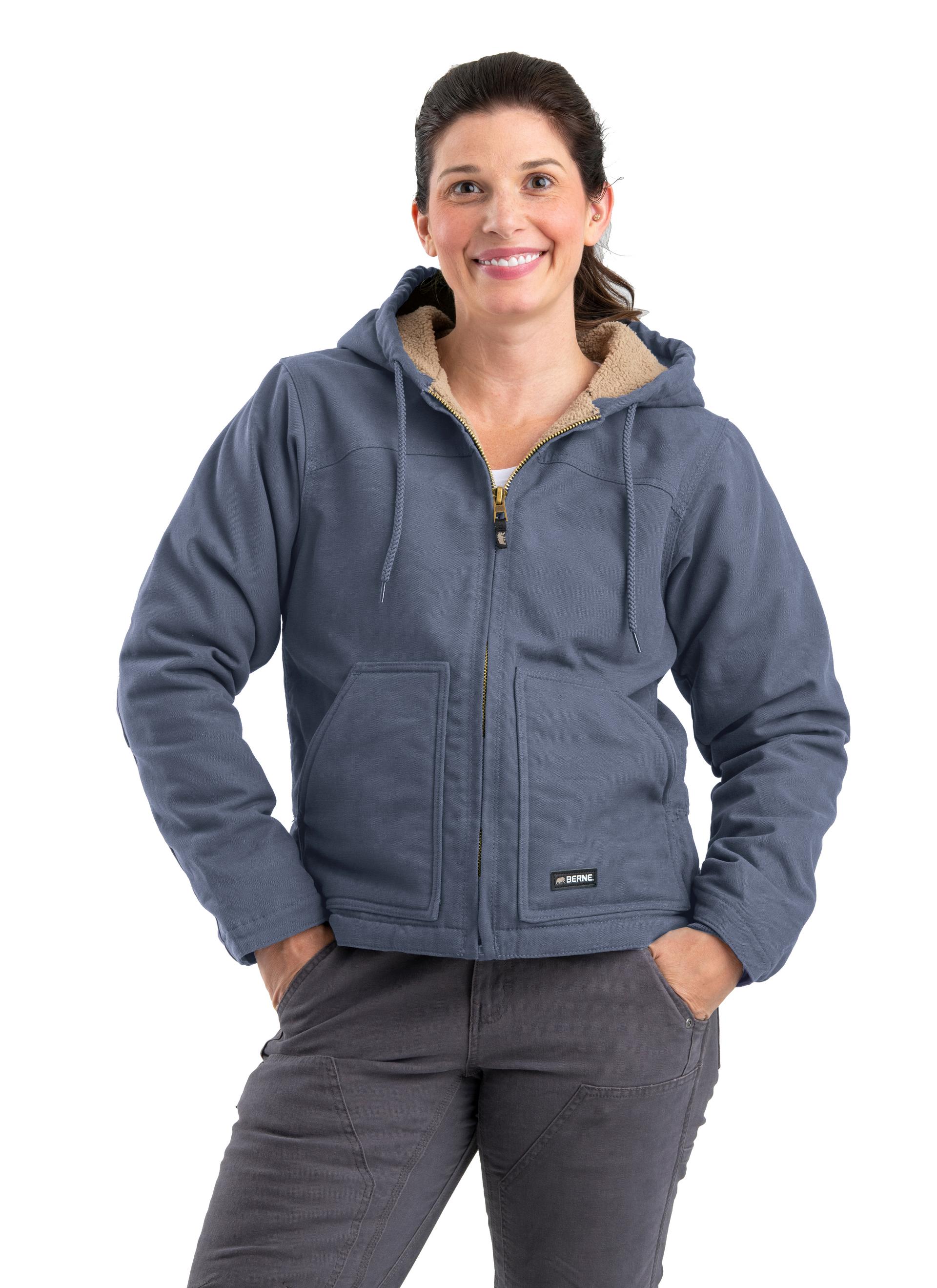 Women's Sherpa-Lined Softstone Duck Hooded Jacket