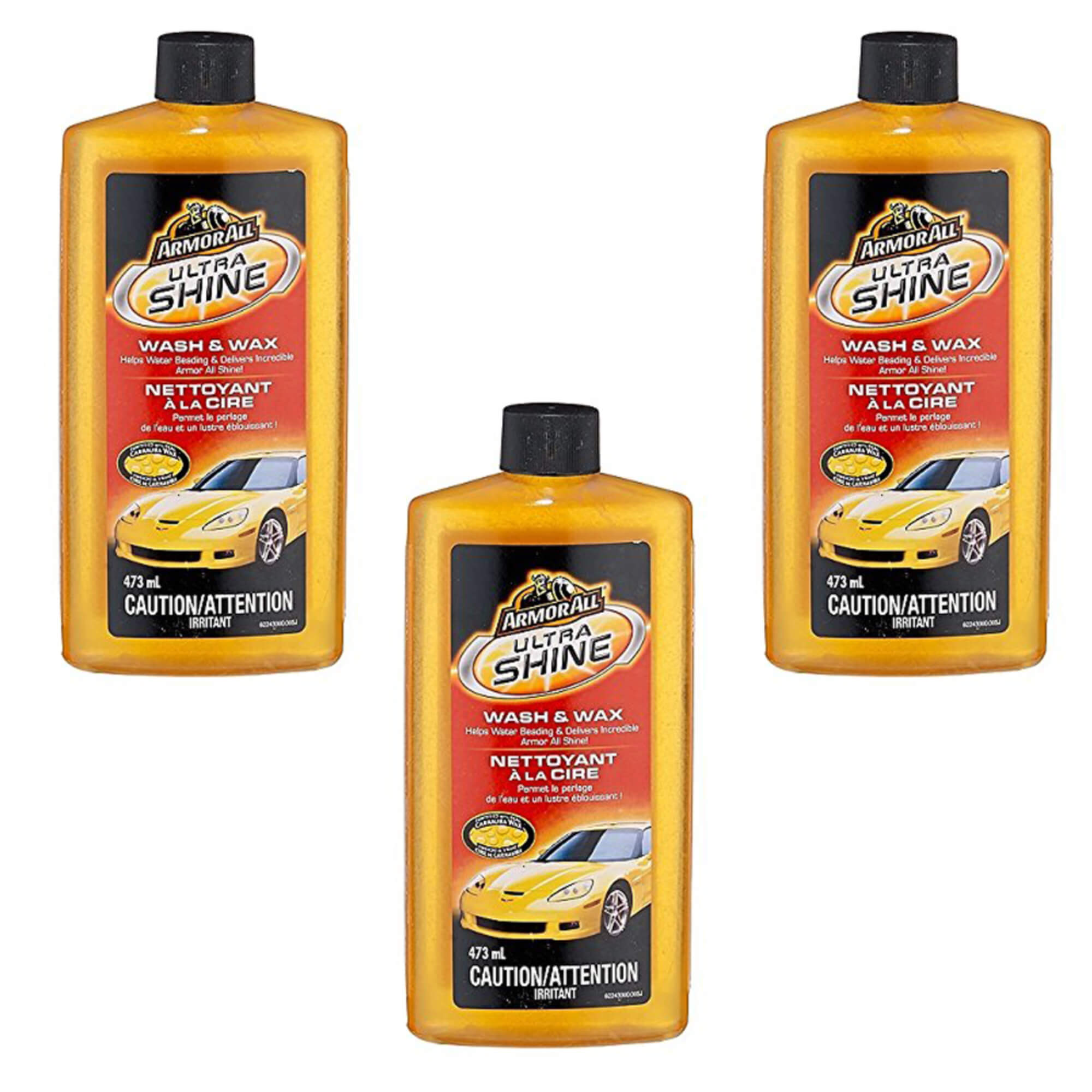 Armor All 17741 Ultra Shine Wash and Wax, 473mL (Pack of 3)