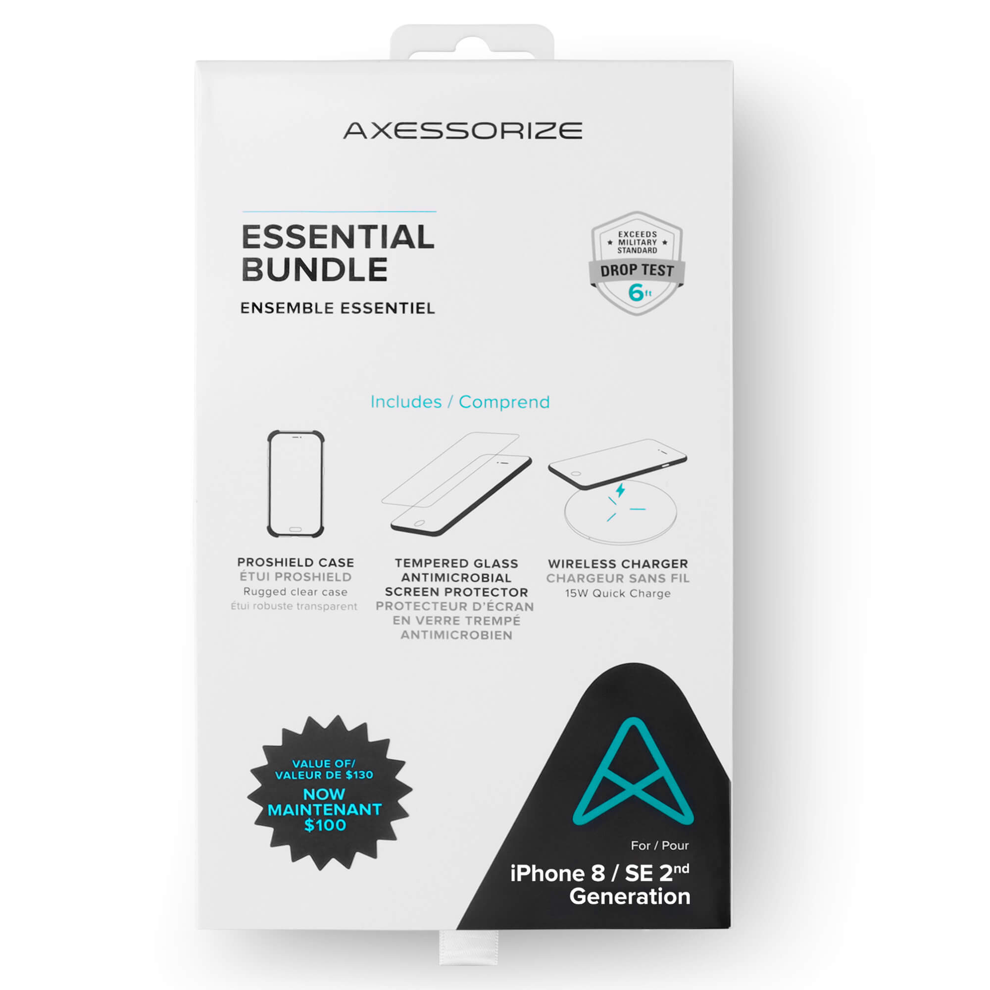 Axessorize Essential Bundle PROShield for iPhone SE2/8/7