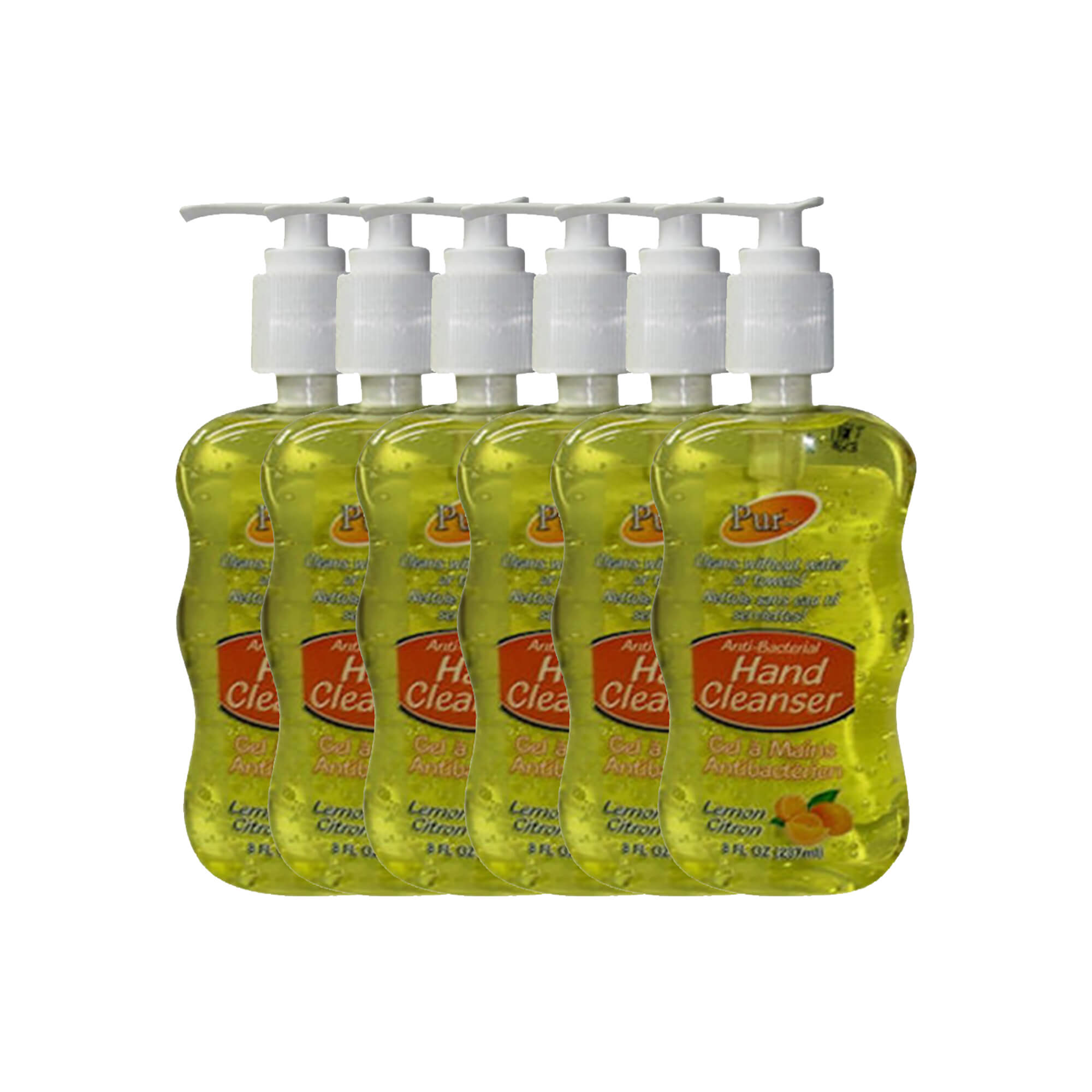 Purest Anti-Bacterial Hand Cleanser With Lemon 237ml, 6 Pack