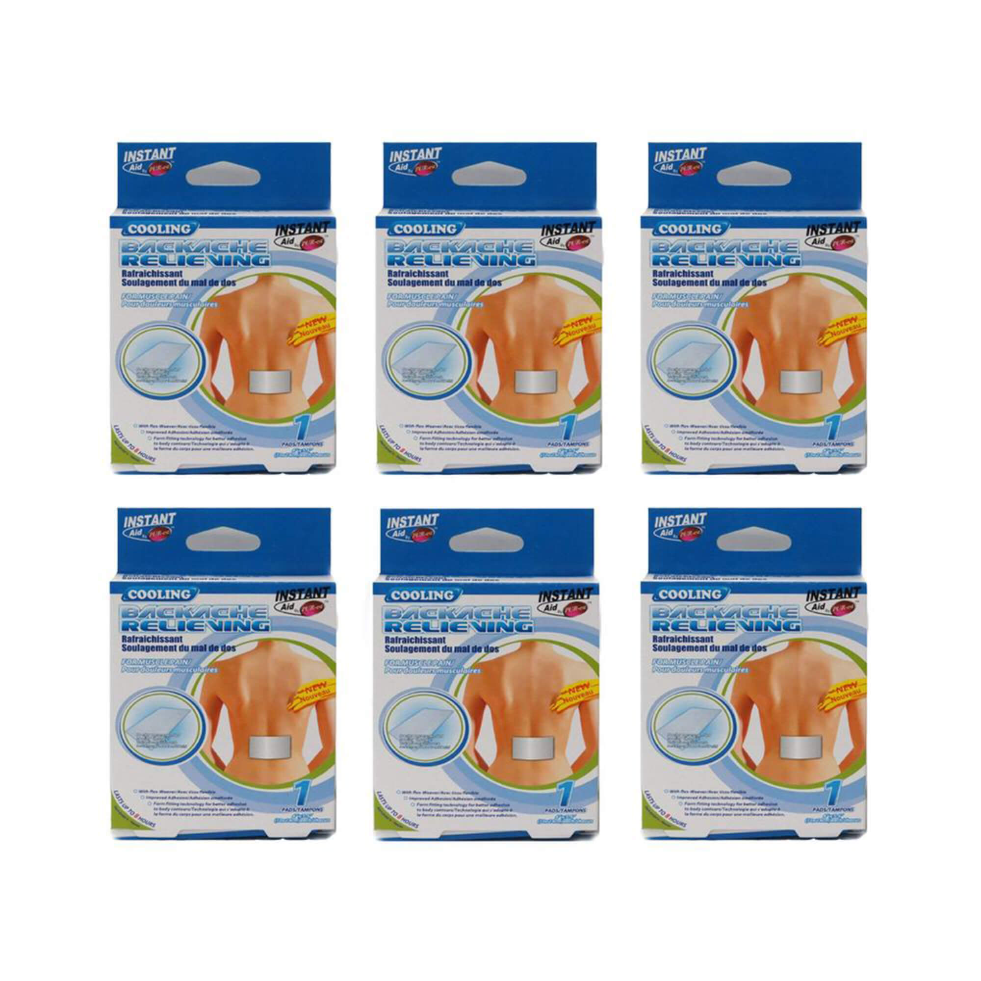 Instant Aid- Cooling Backache Relieving Patch - Pack of 6